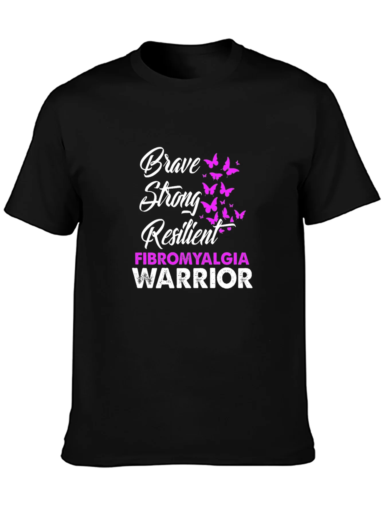 Rebbecca Brave Strong Resilient Fibromyalgia Warrior T-Shirt