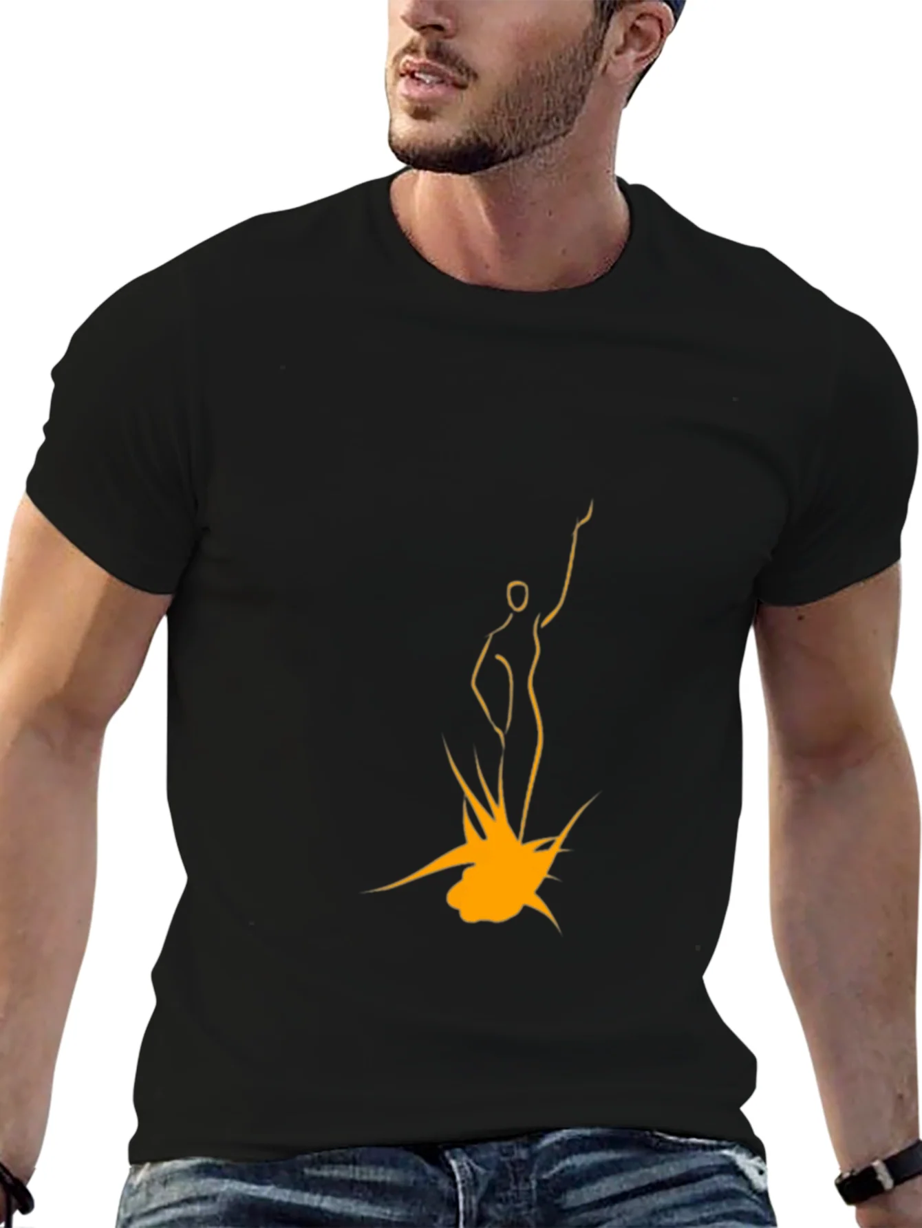 Rebbecca Modern Art Graphic T-Shirt - Black