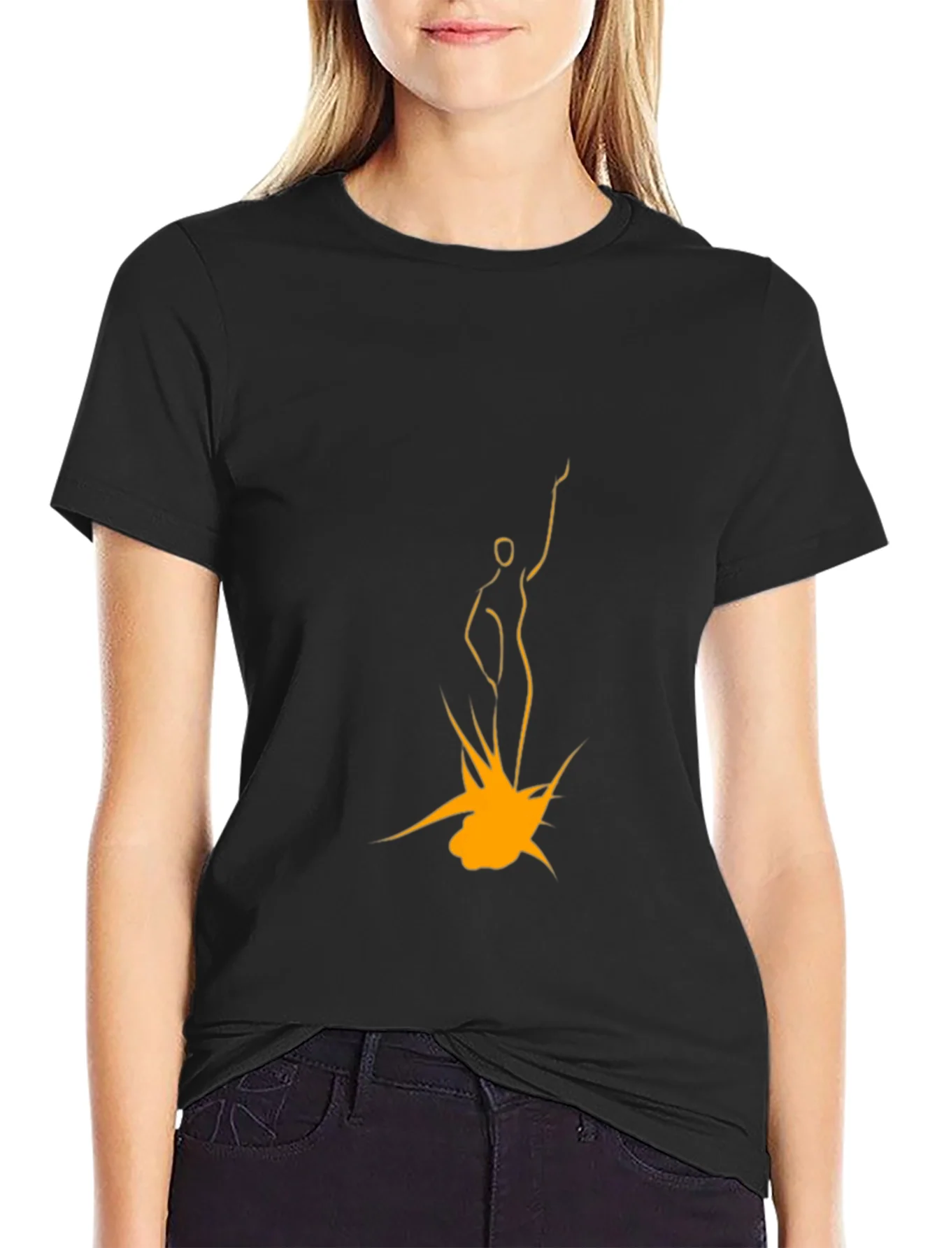 Rebbecca Modern Art Graphic T-Shirt - Black