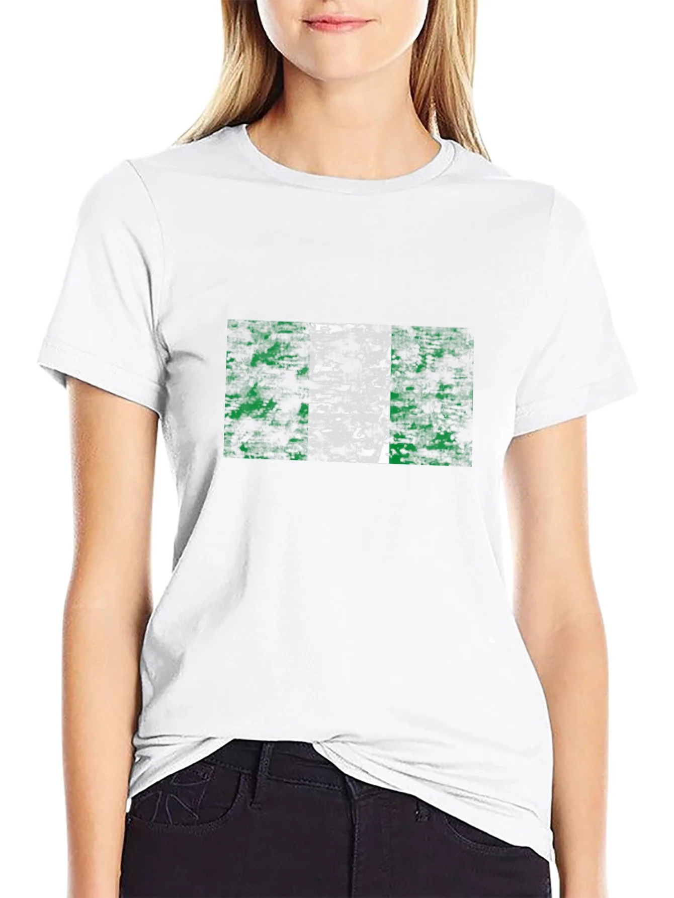 Rebbecca Nigeria Flag Grunge T-Shirt