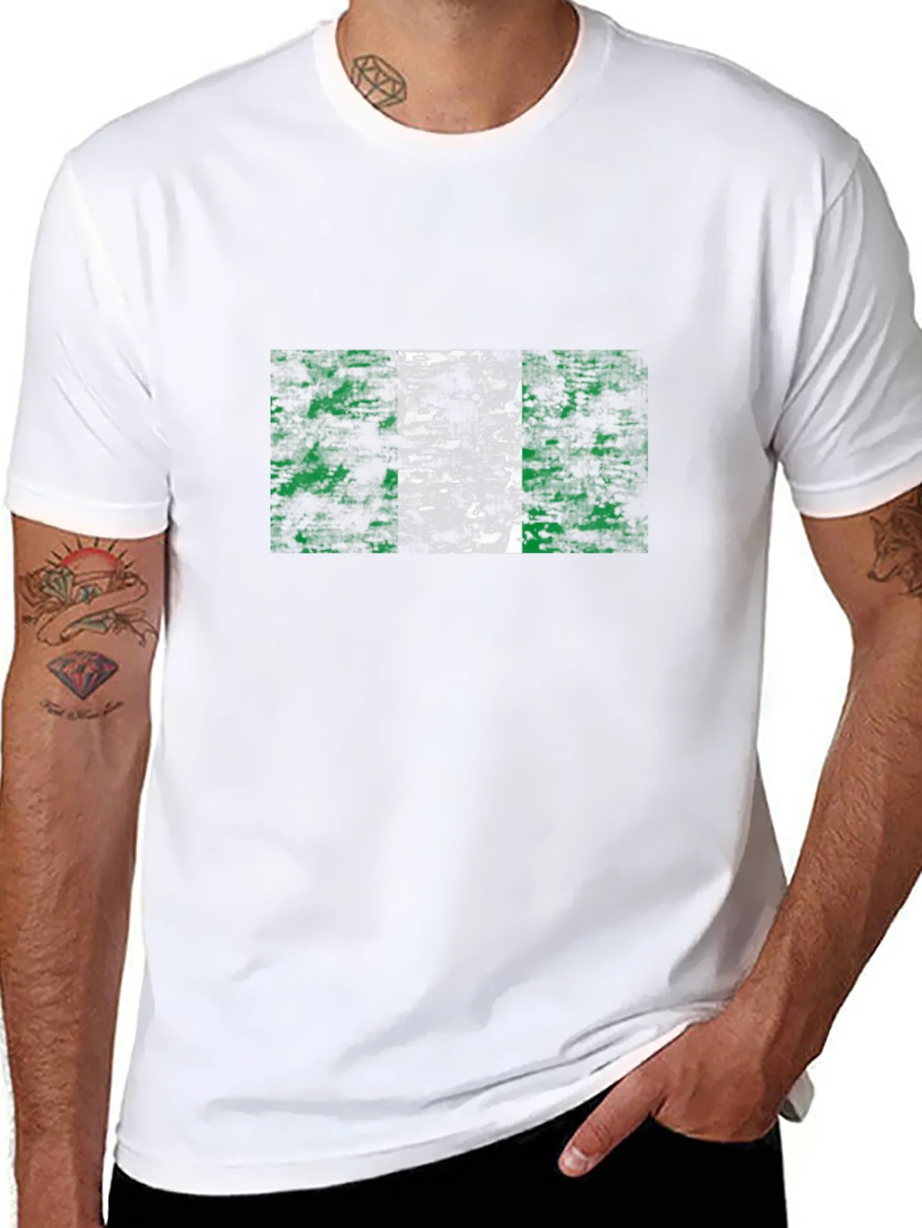 Rebbecca Nigeria Flag Grunge T-Shirt