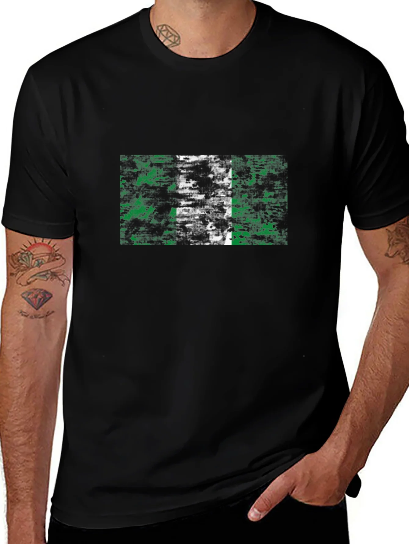 Rebbecca Nigeria Flag Grunge T-Shirt