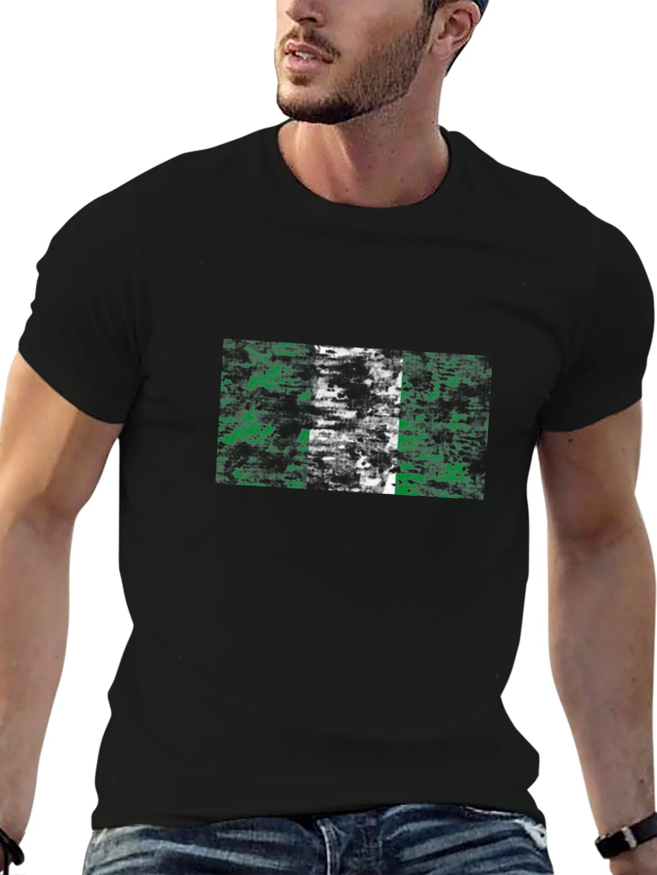 Rebbecca Nigeria Flag Grunge T-Shirt