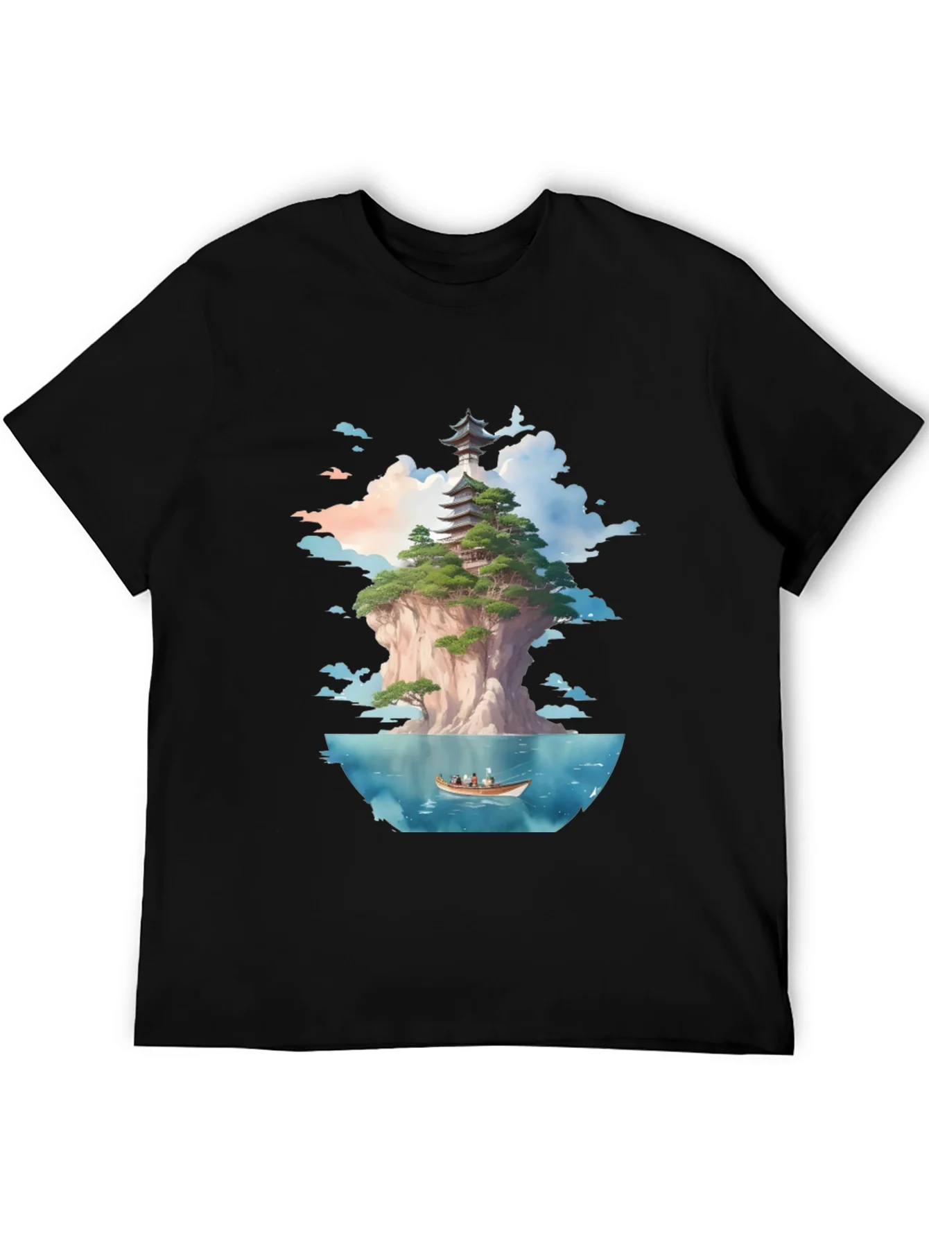 Rebbecca Pagoda Island Graphic Tee - Unique Design