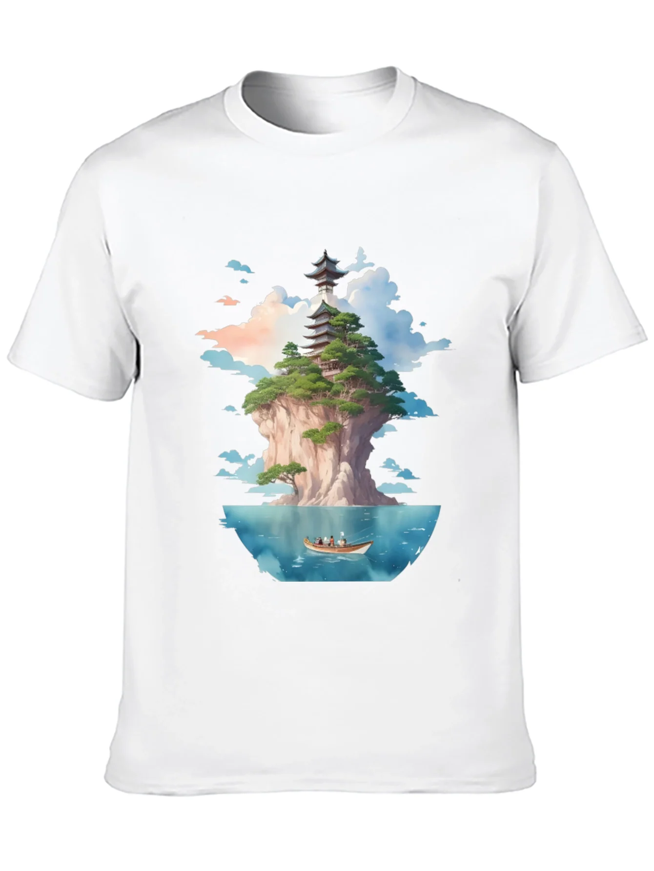 Rebbecca Pagoda Island Graphic Tee - Unique Design