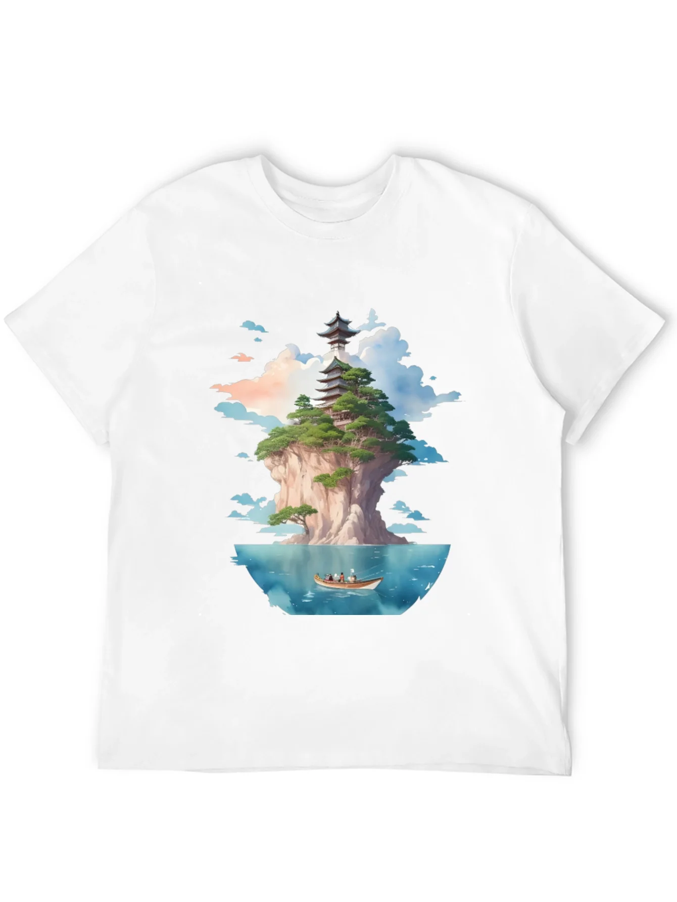 Rebbecca Pagoda Island Graphic Tee - Unique Design
