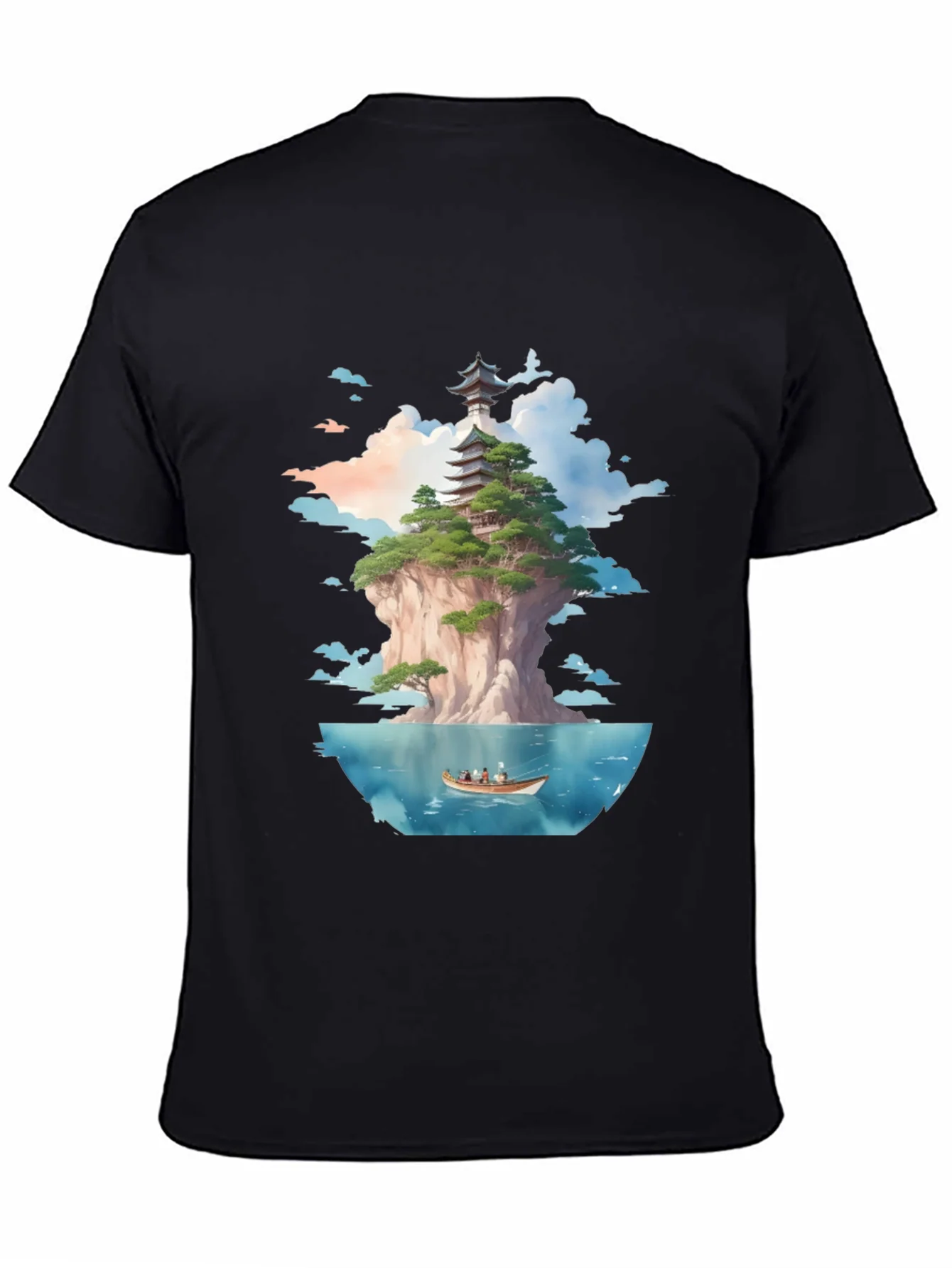 Rebbecca Pagoda Island Graphic Tee - Unique Design