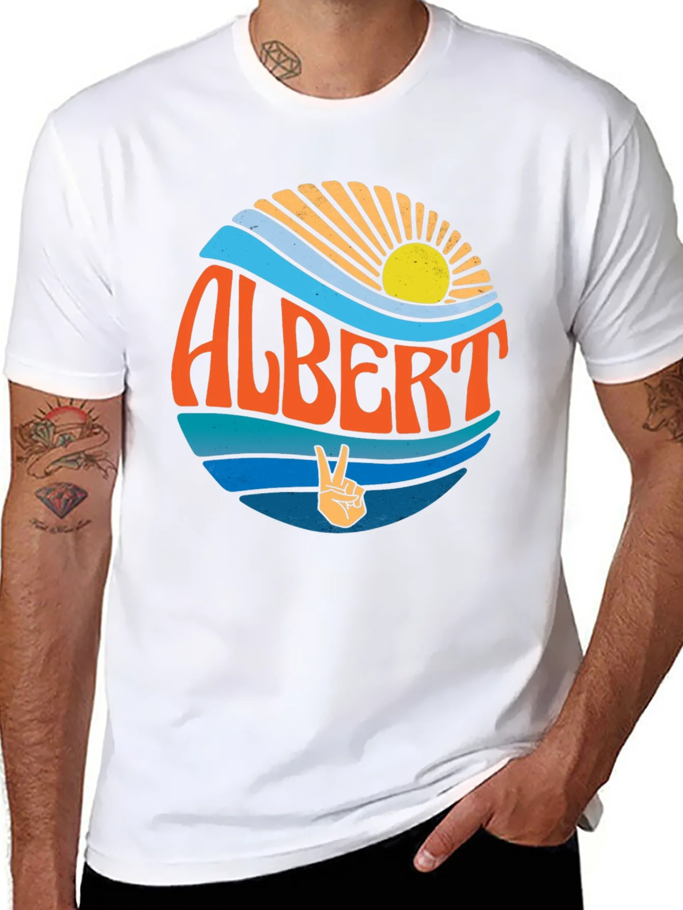 Camiseta Negra Albert Onda Retro