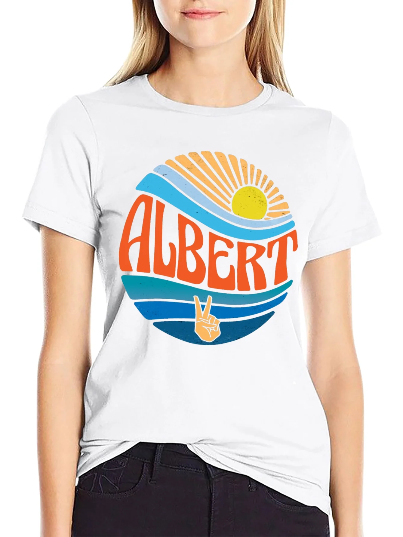 Camiseta Negra Albert Onda Retro