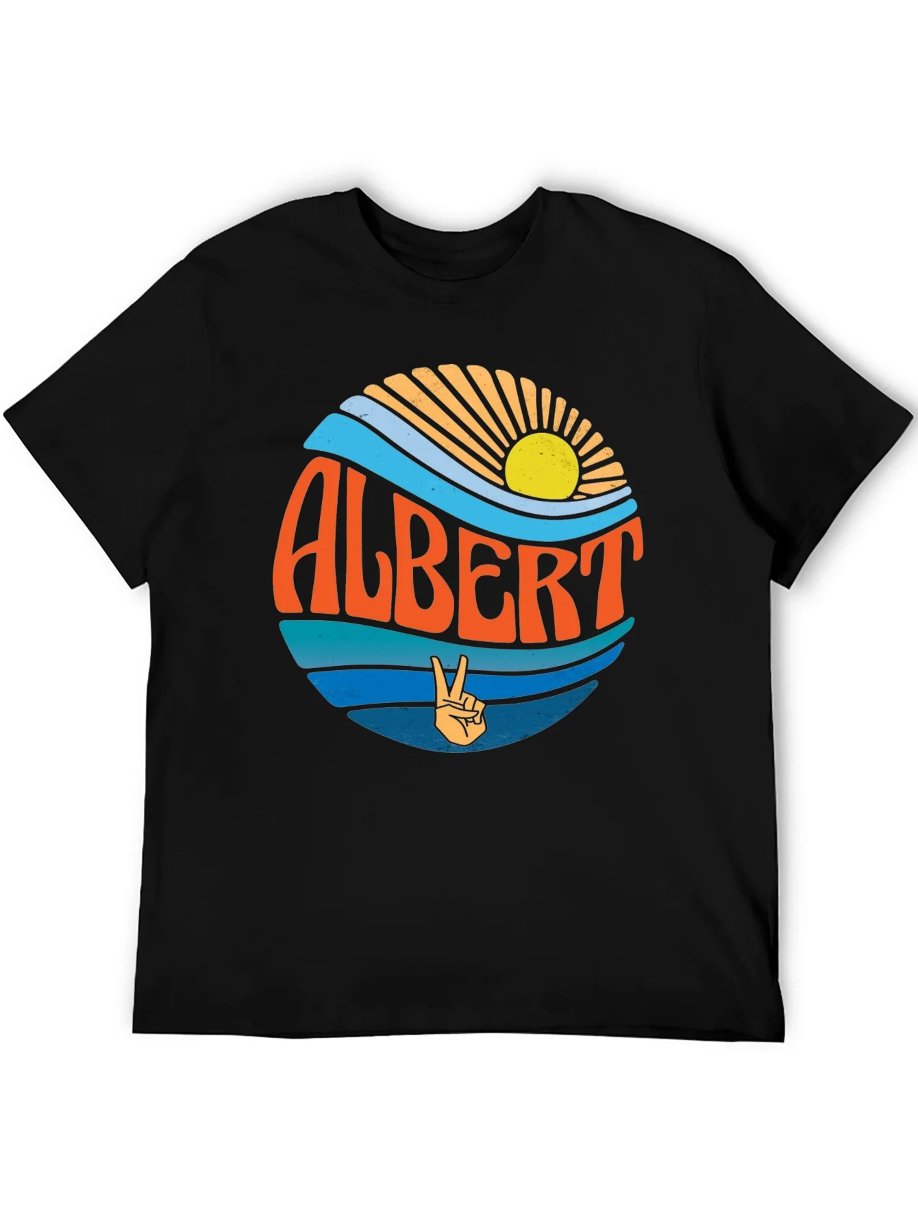 Camiseta Negra Albert Onda Retro