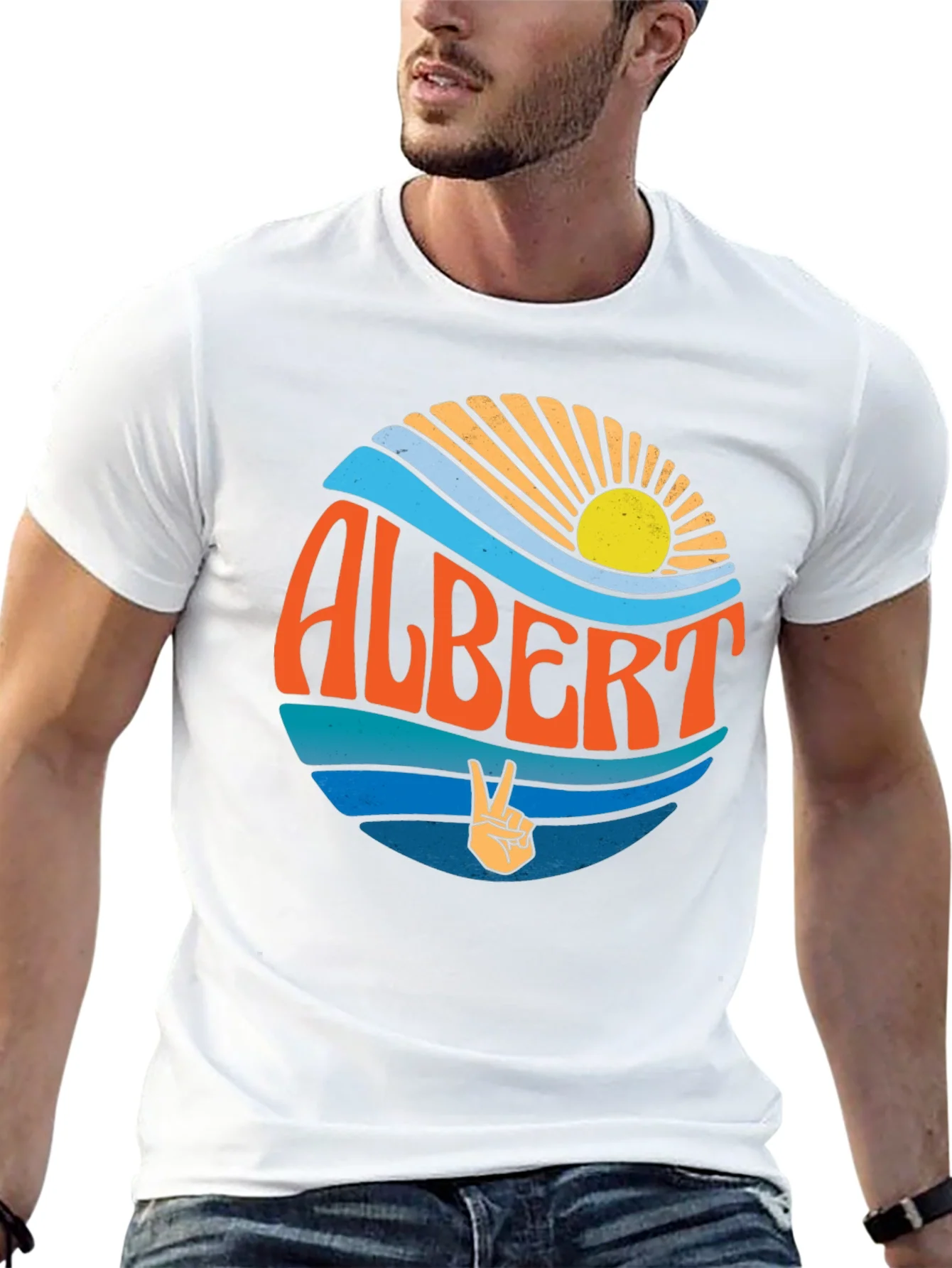 Camiseta Negra Albert Onda Retro