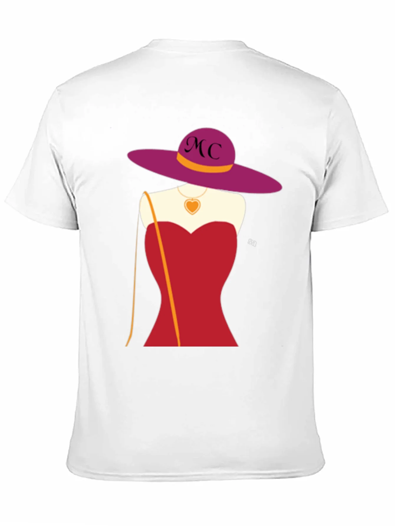 Rebbecca Novelty T-Shirt with Woman in Red Dress