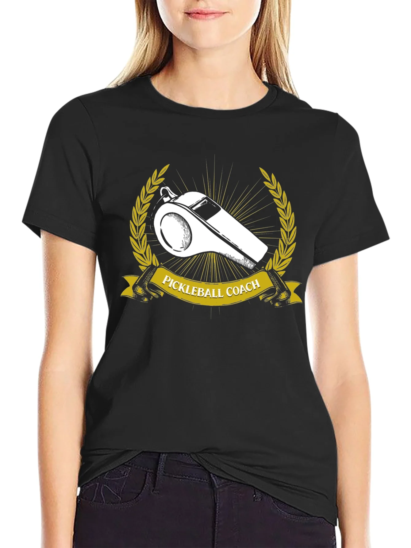Camiseta Negra Entrenador Pickleball