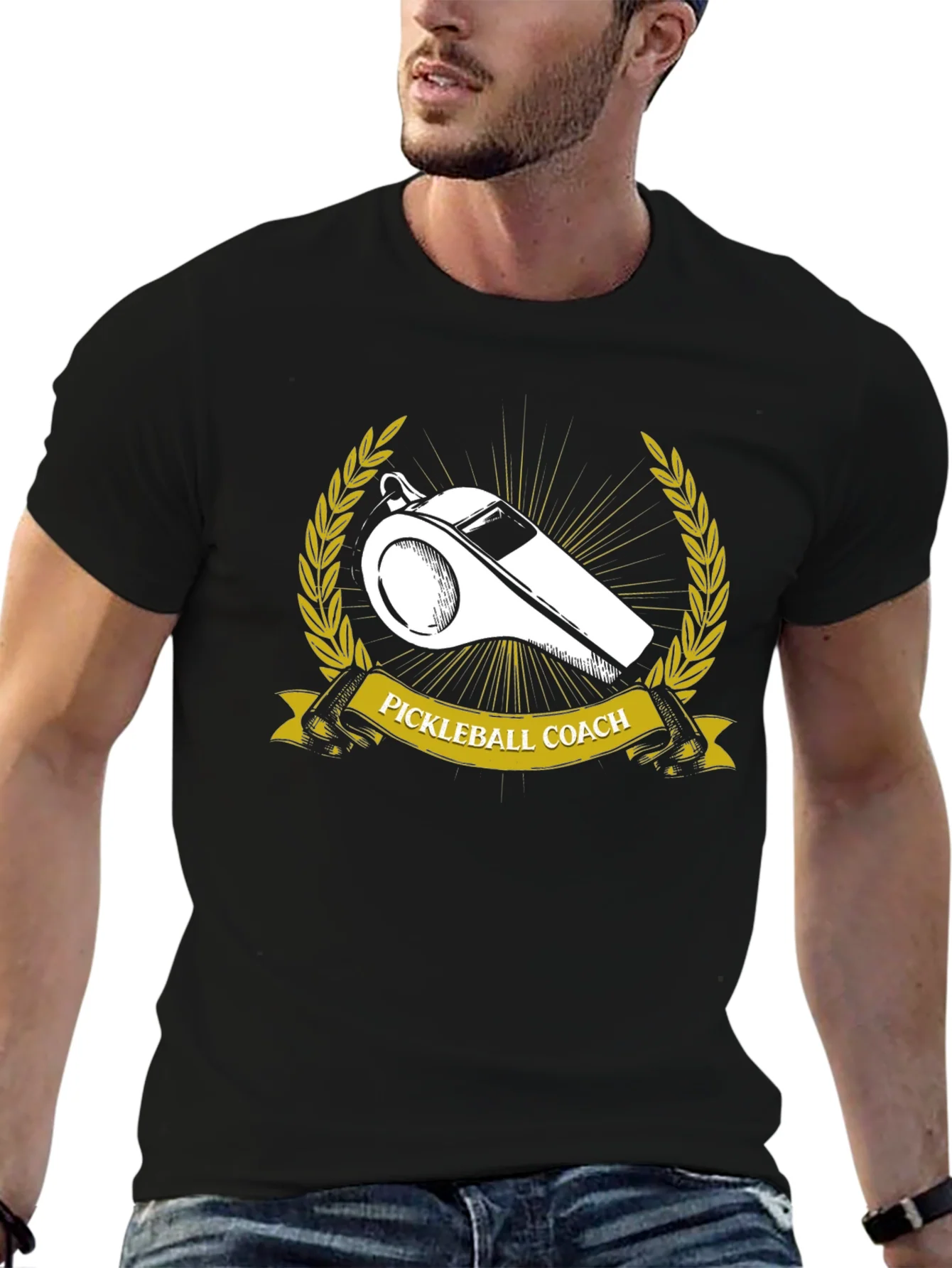 Camiseta Negra Entrenador Pickleball
