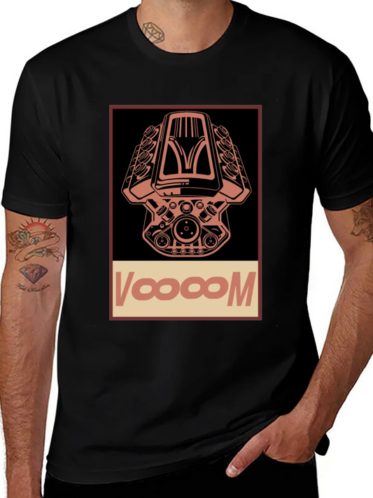 Rebbecca Voooom Engine Graphic T-Shirt - Black Cotton Tee