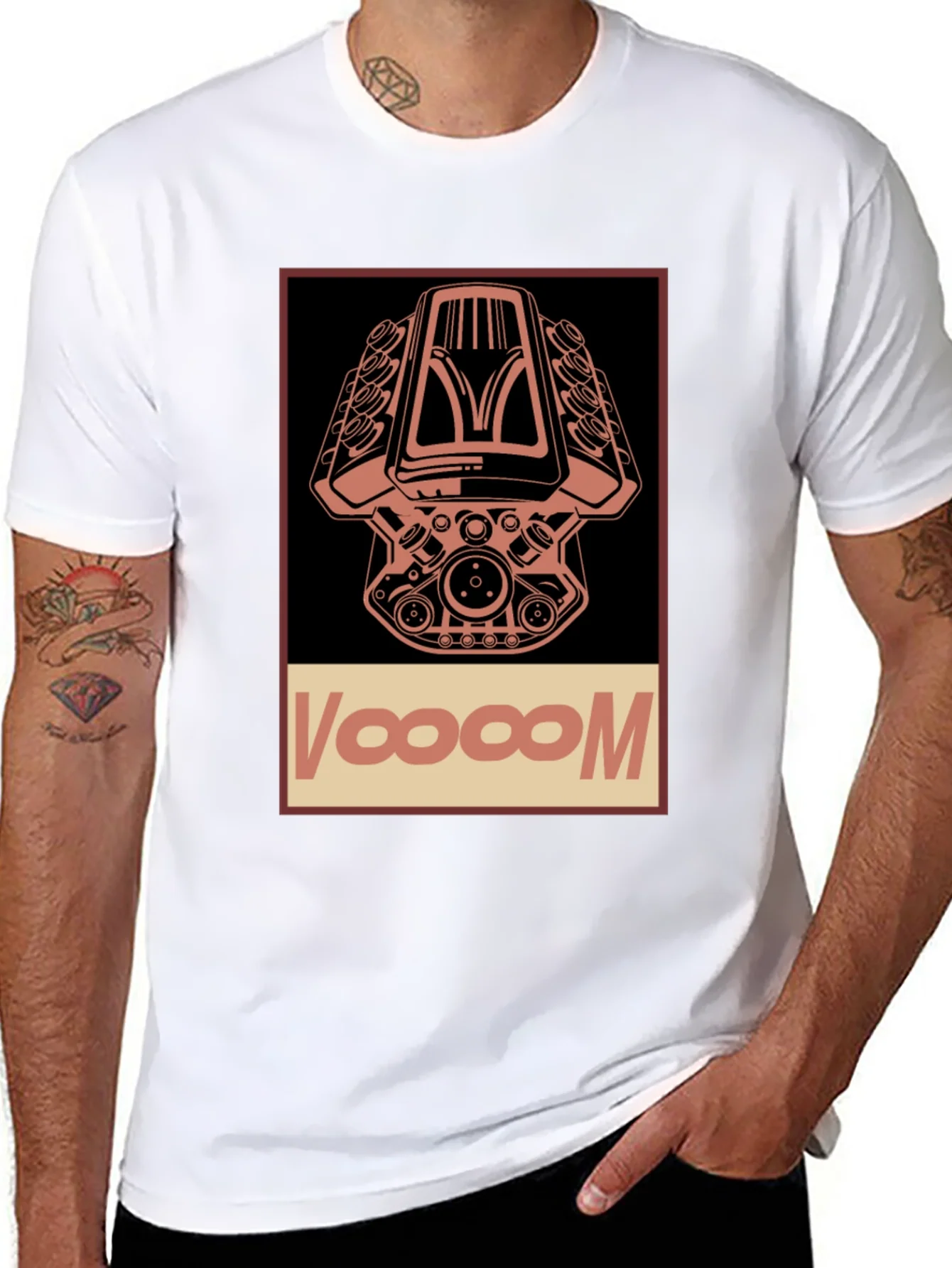 Rebbecca Voooom Engine Graphic T-Shirt - Black Cotton Tee