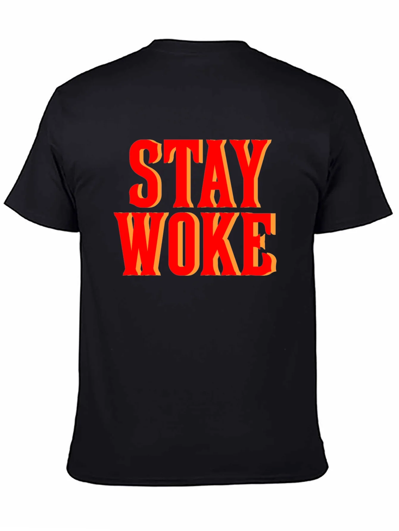 Camiseta Stay Woke Negra para Hombre