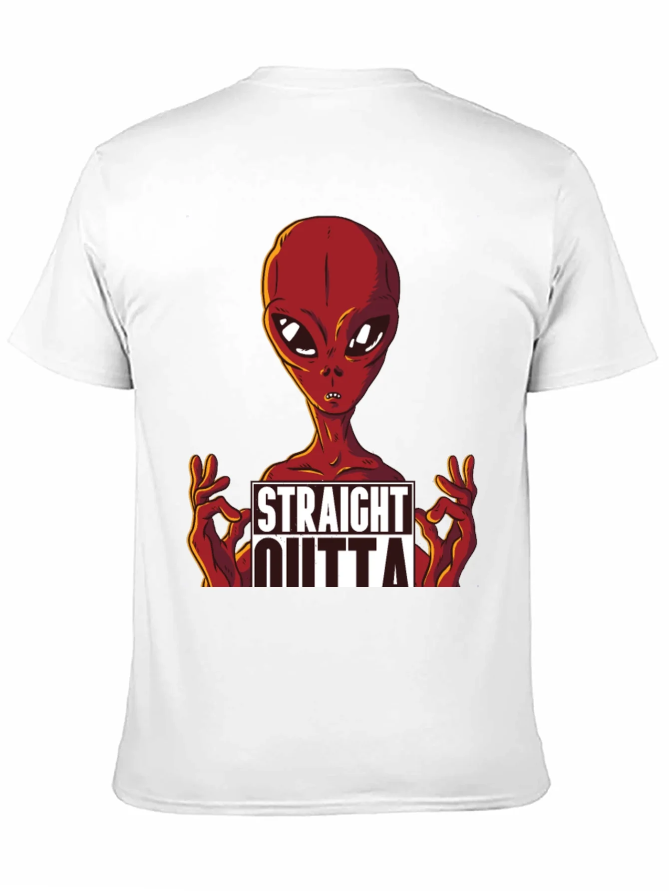 Camiseta Negra con Dise?o de Alien¨ªgena Straight Outta