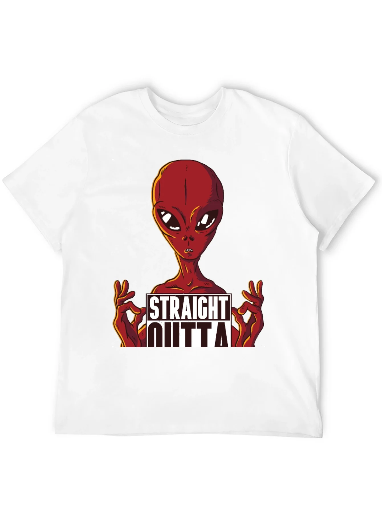 Camiseta Negra con Dise?o de Alien¨ªgena Straight Outta