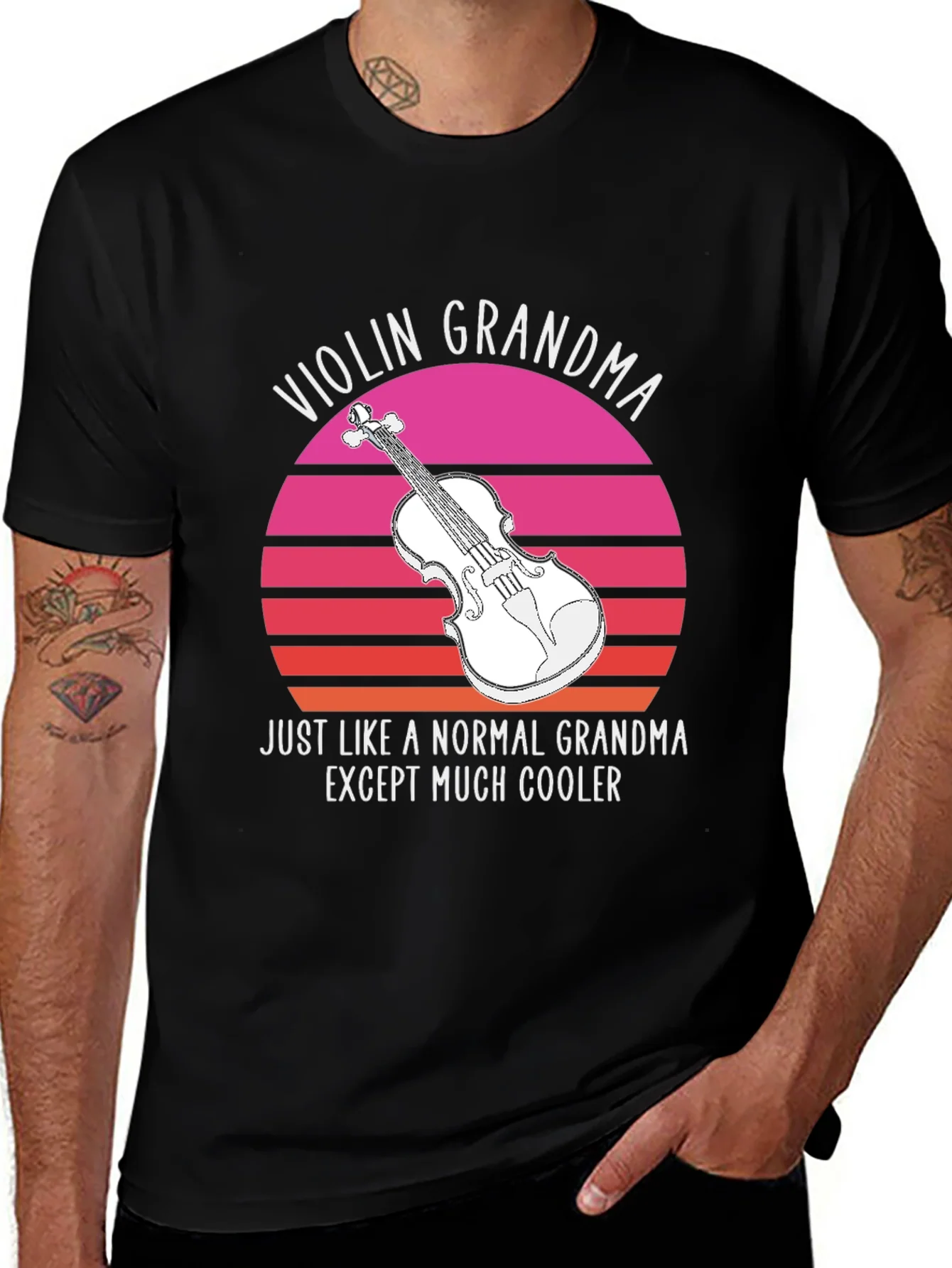 Camiseta Viol¨ªn Abuela: Normal Pero M¨¢s Genial
