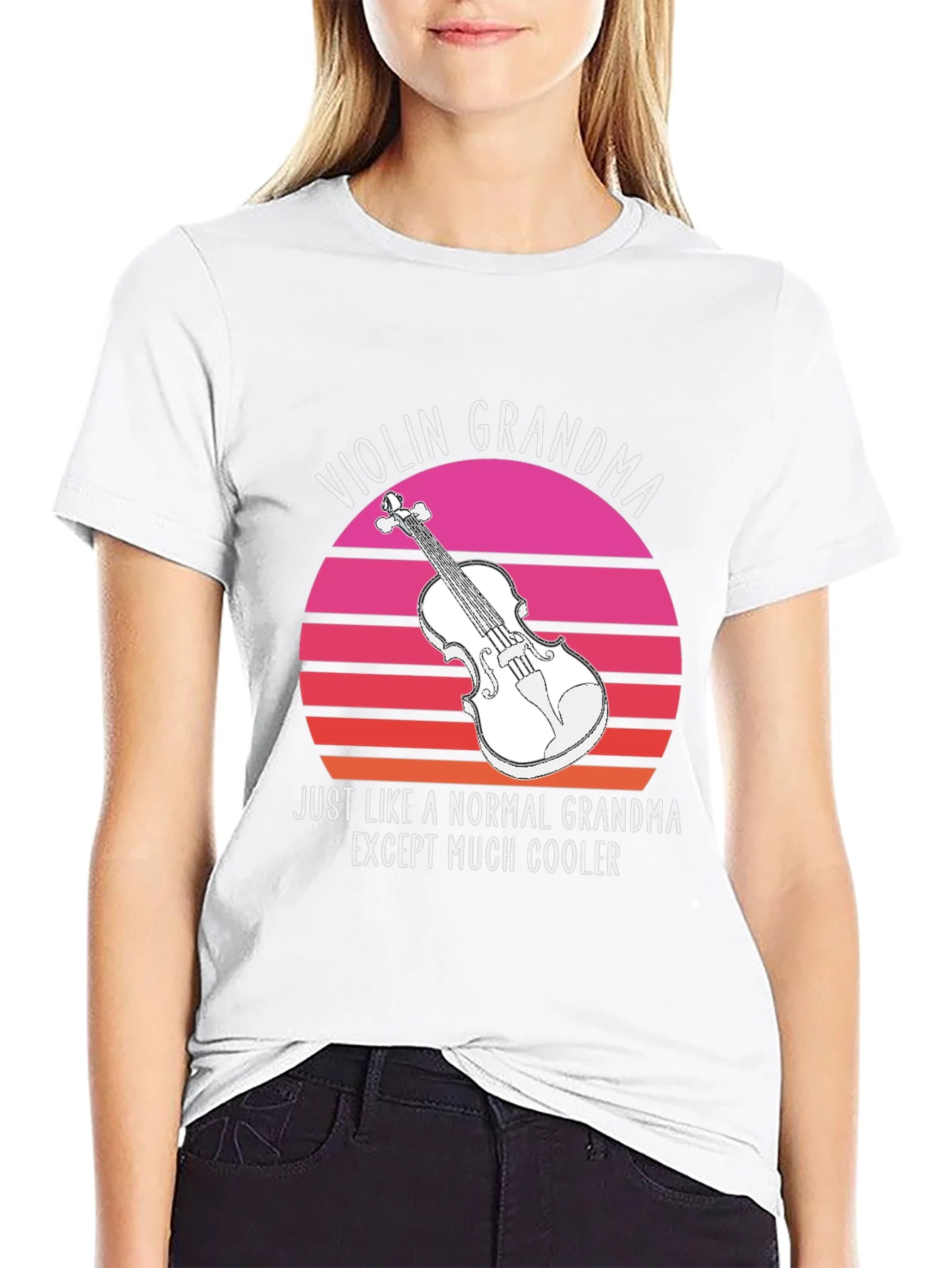 Camiseta Viol¨ªn Abuela: Normal Pero M¨¢s Genial