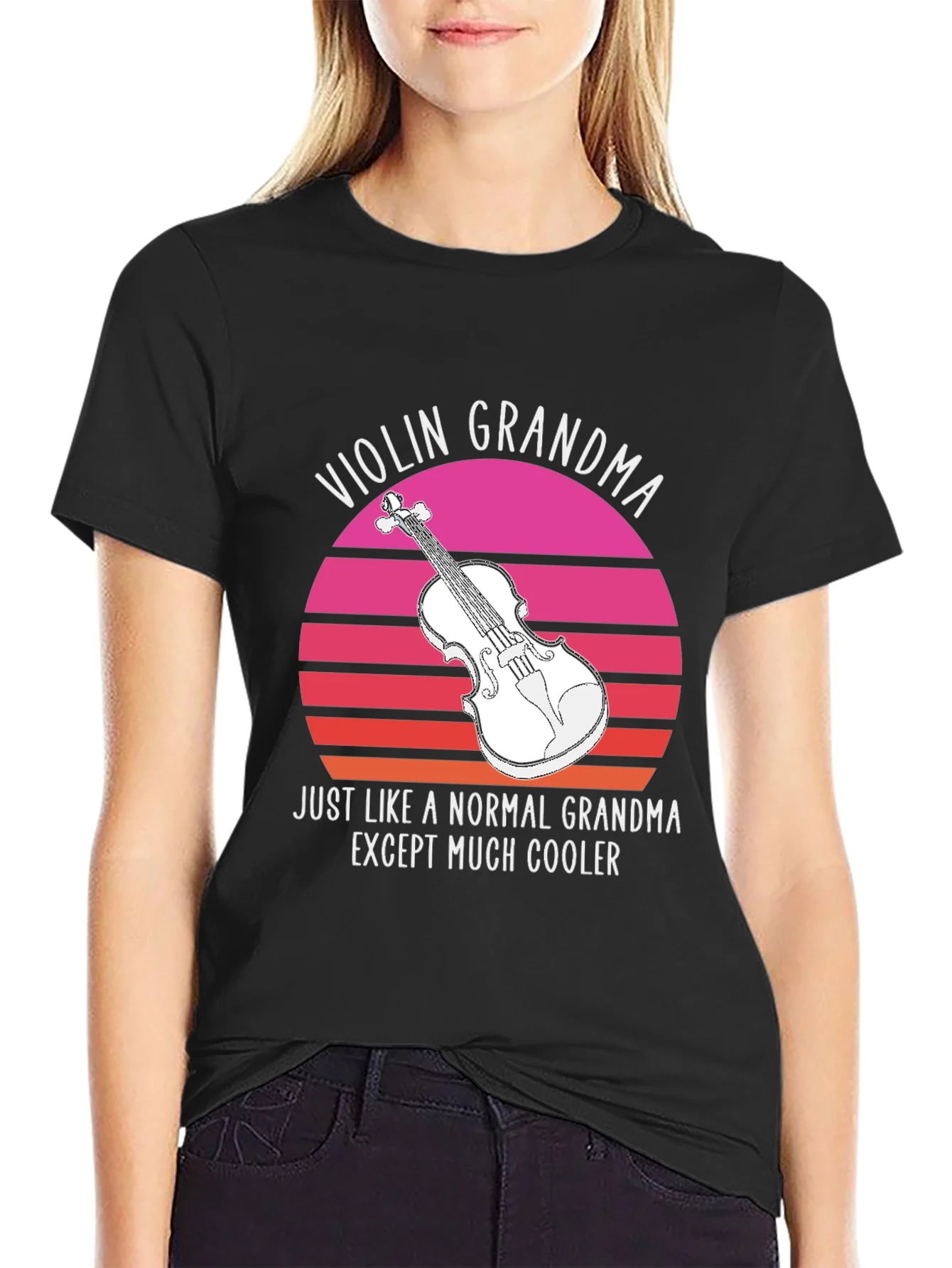 Camiseta Viol¨ªn Abuela: Normal Pero M¨¢s Genial
