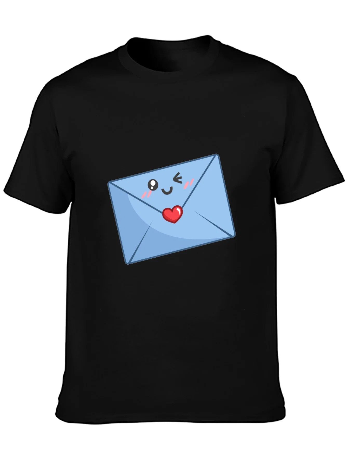 Rebbecca Cute Love Letter T-Shirt - Black