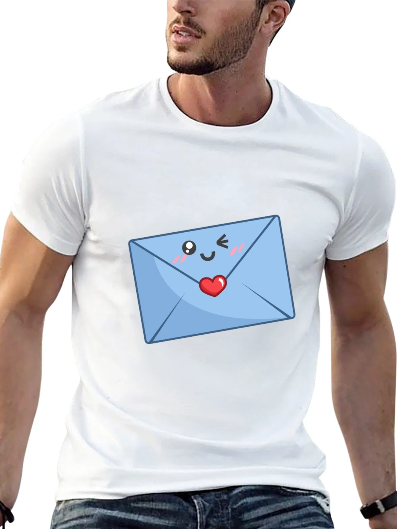 Rebbecca Cute Love Letter T-Shirt - Black