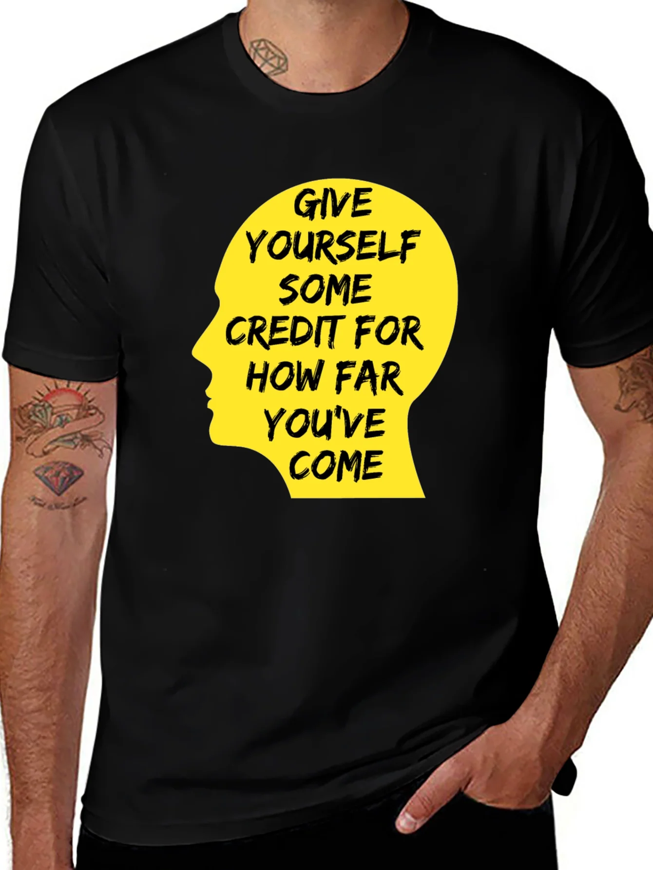 Rebbecca Motivational Quote T-Shirt - Give Yourself Credit