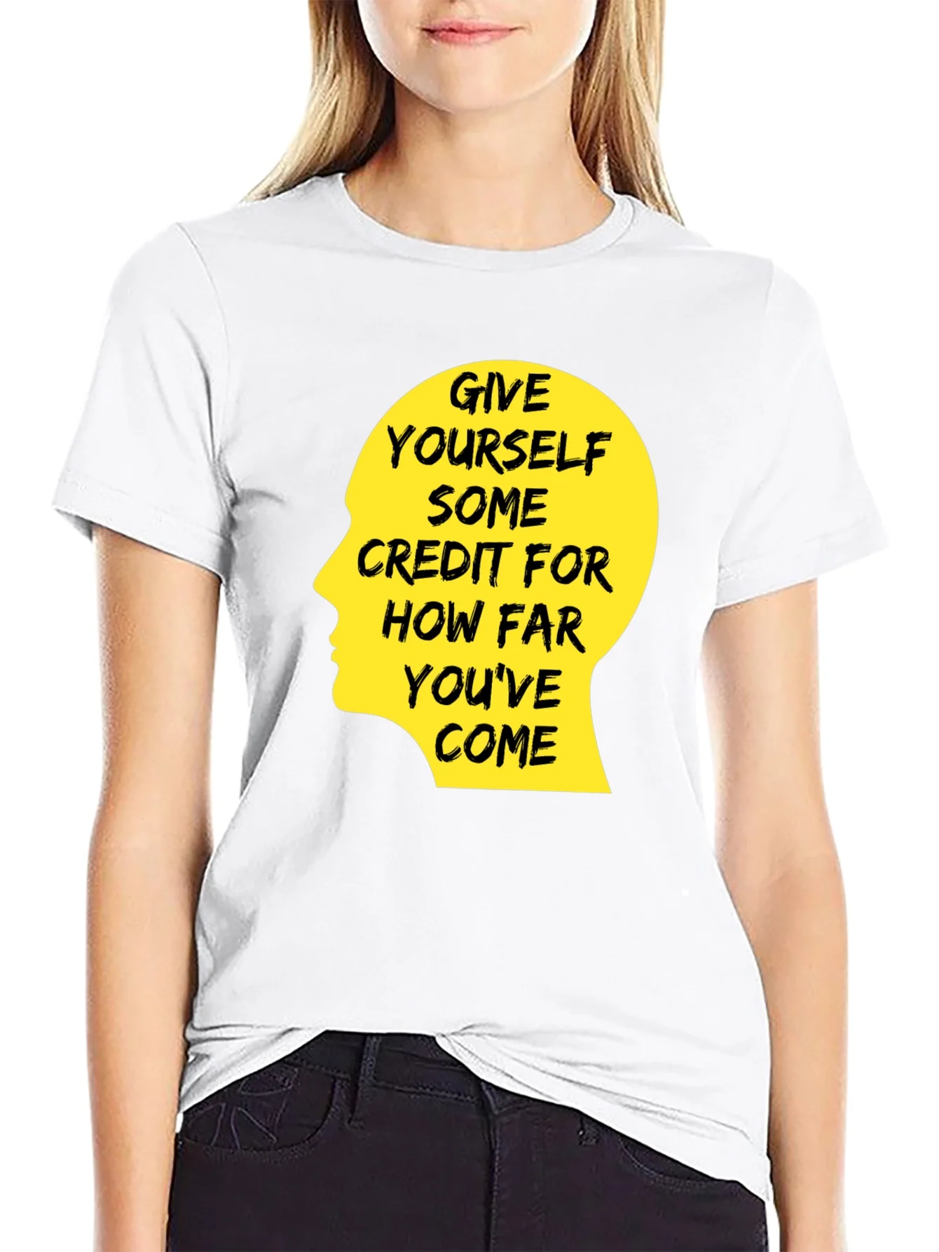 Rebbecca Motivational Quote T-Shirt - Give Yourself Credit