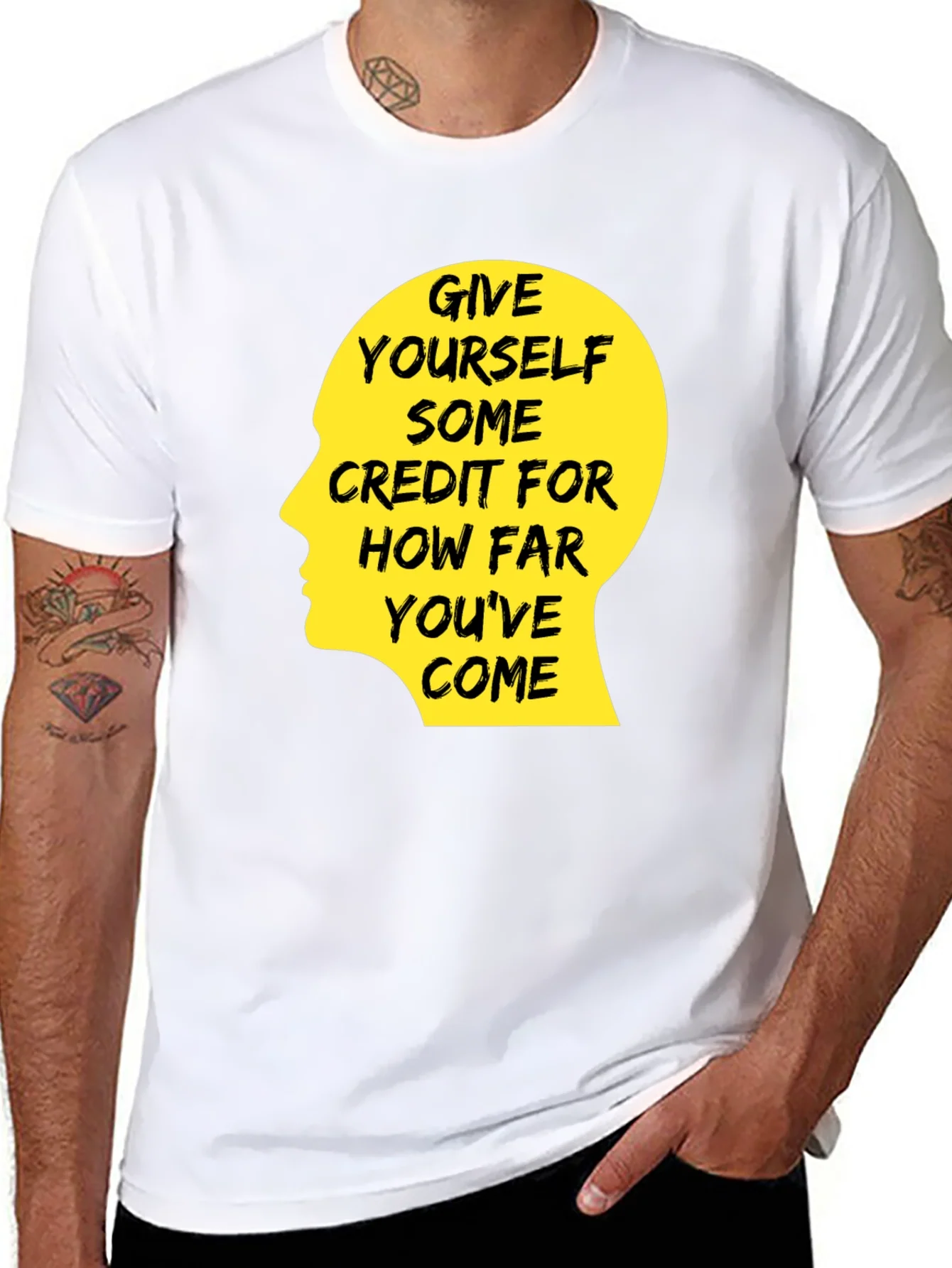 Rebbecca Motivational Quote T-Shirt - Give Yourself Credit