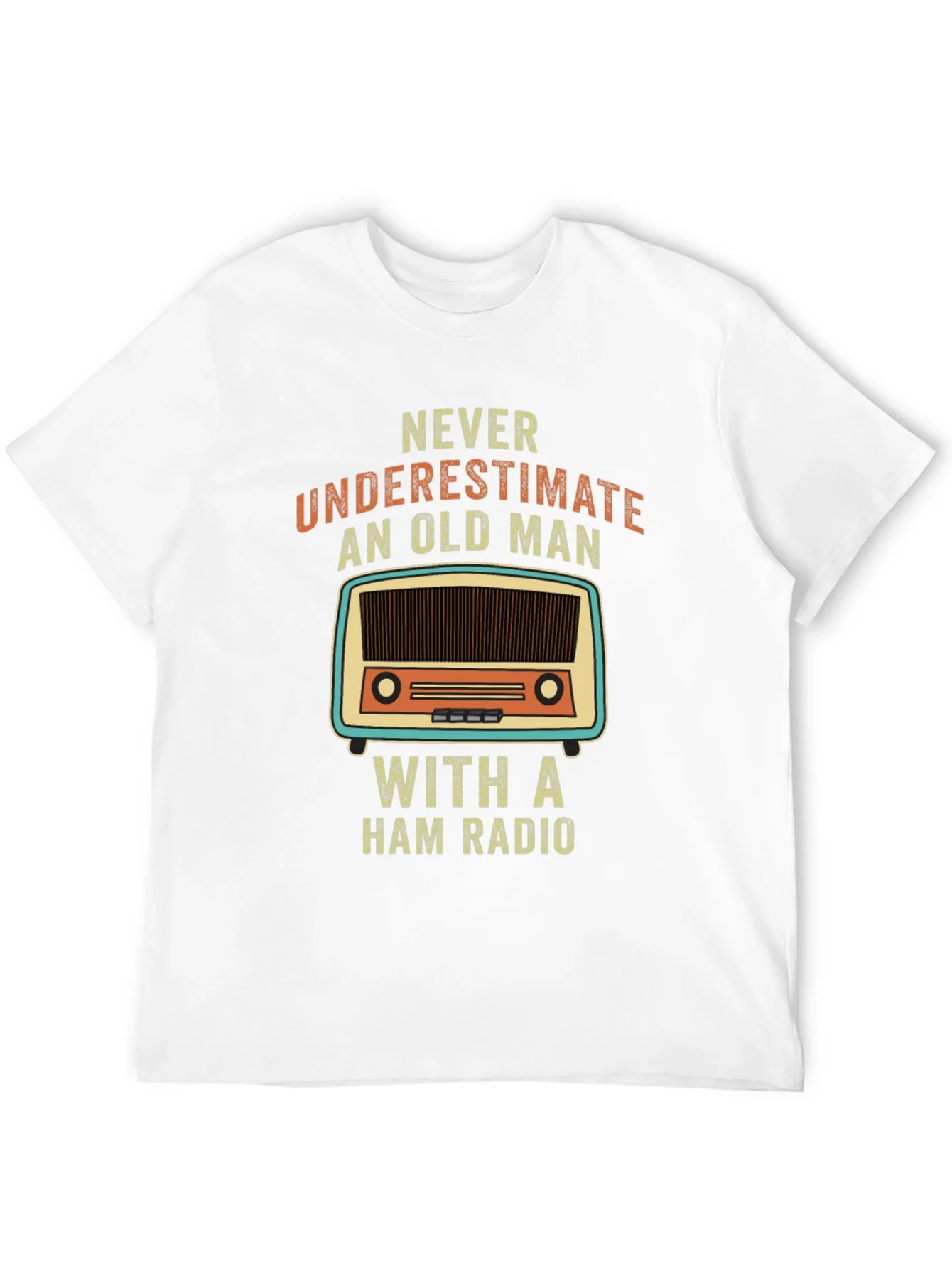 Camiseta Negra Hombre Radioaficionado - Nunca Subestimes