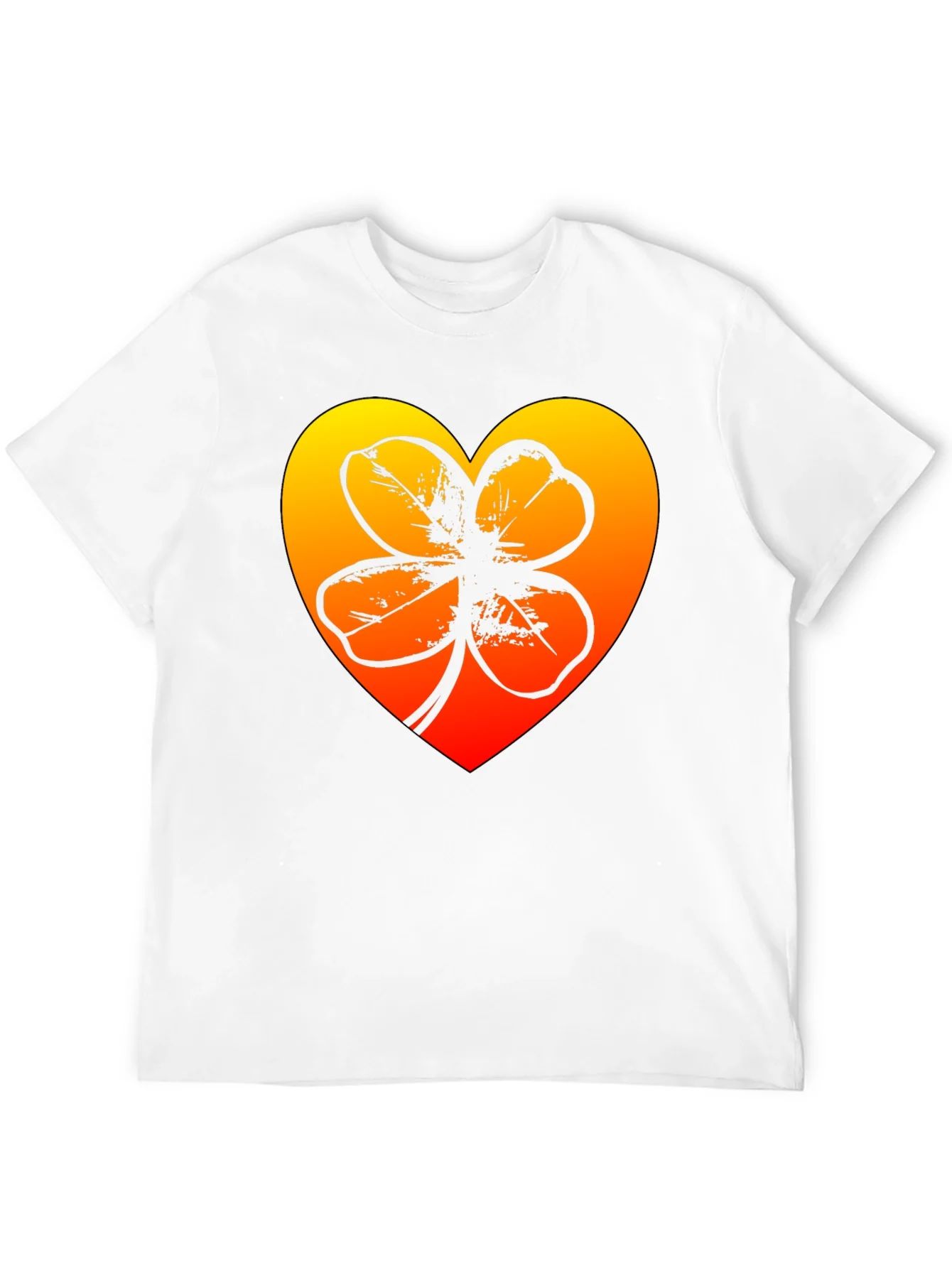 Rebbecca Lucky Heart Clover T-Shirt - Black