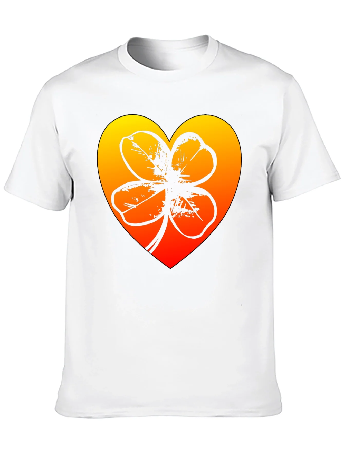 Rebbecca Lucky Heart Clover T-Shirt - Black