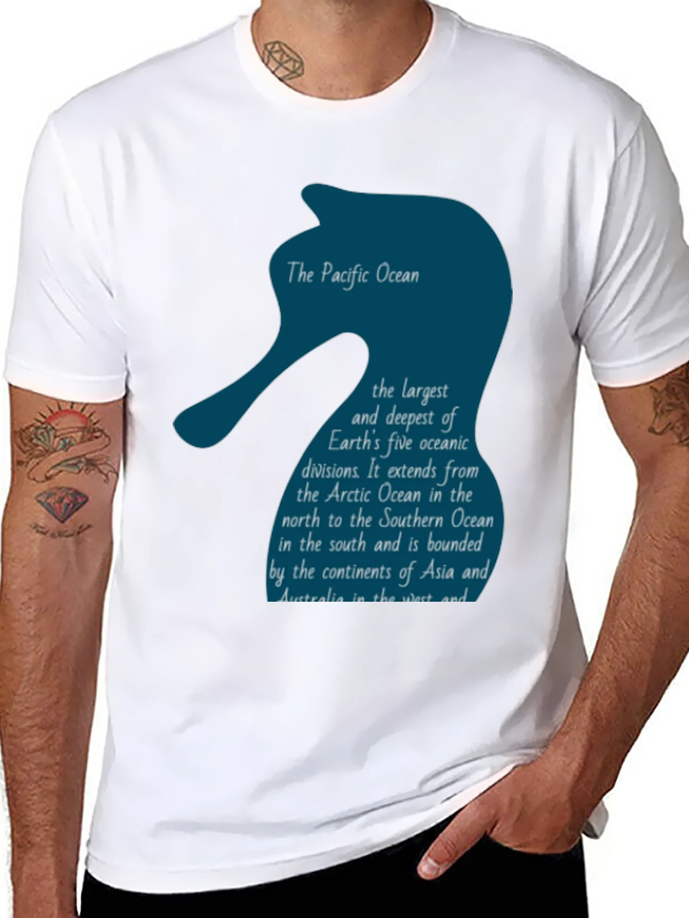 Rebbecca Pacific Ocean T-Shirt - Oceanography Geography Tee