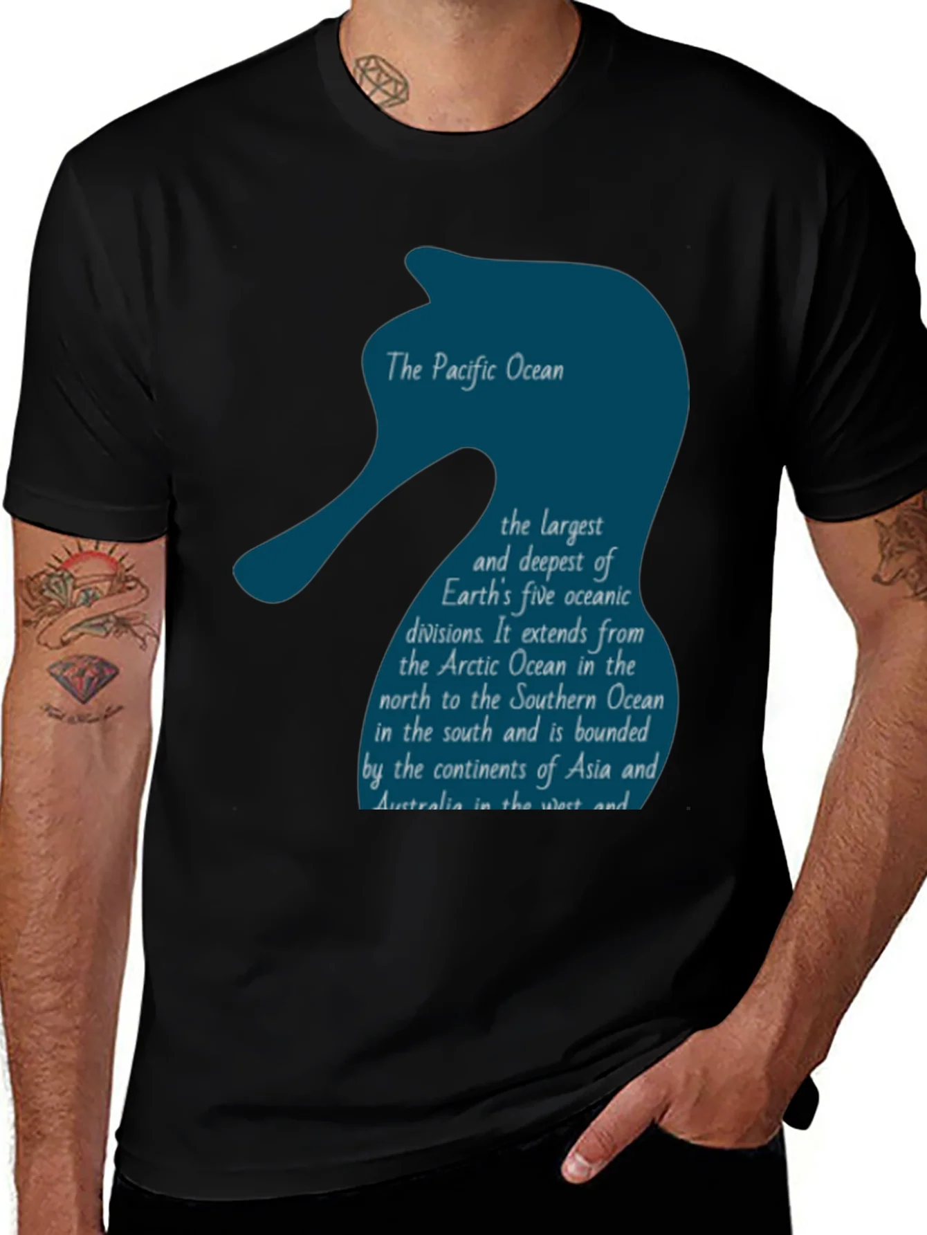 Rebbecca Pacific Ocean T-Shirt - Oceanography Geography Tee