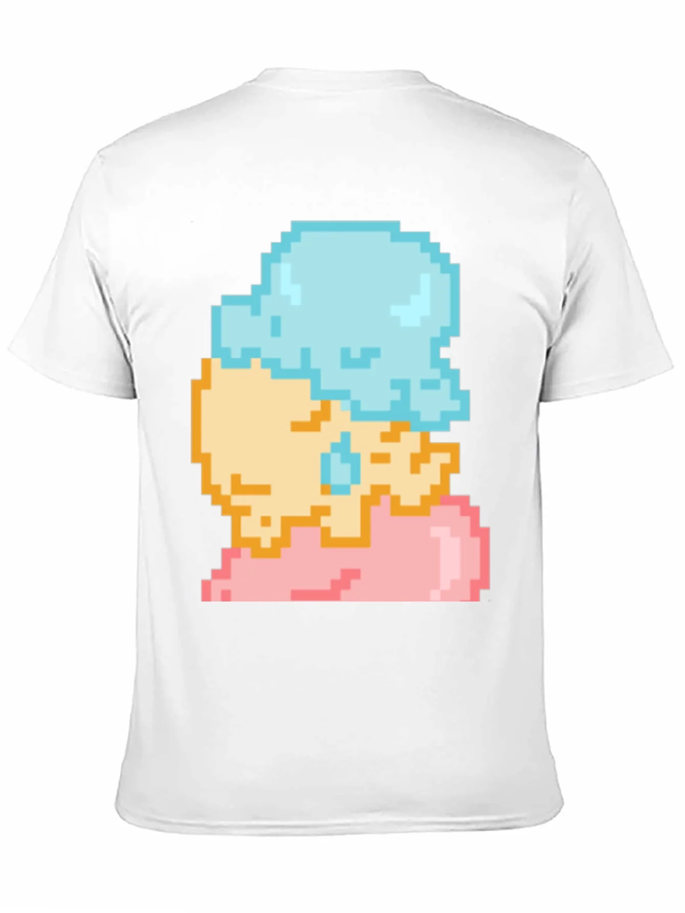 Camiseta Negra con Dise?o de Helado Pixelado