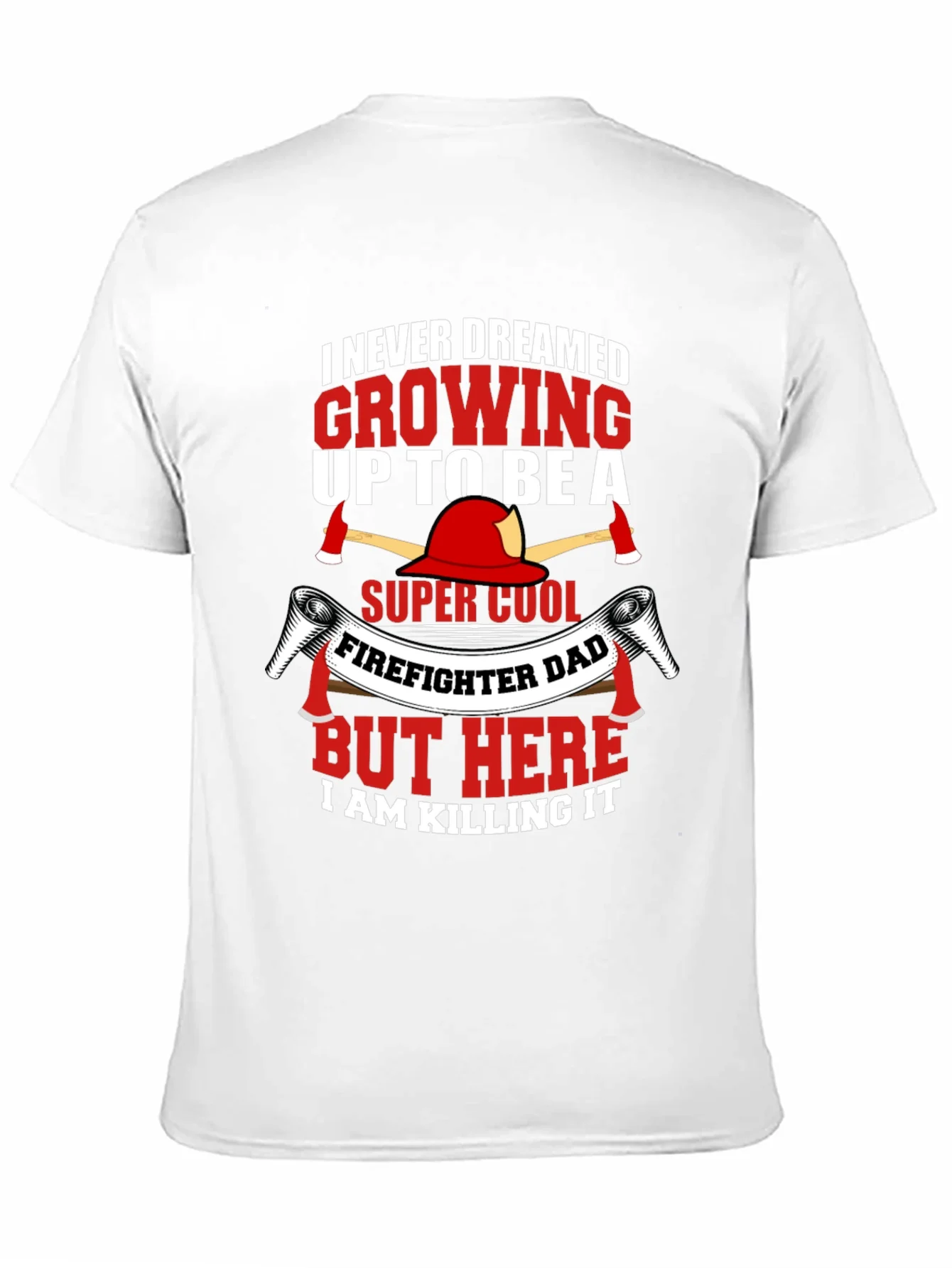 Camiseta Negra Divertida Pap¨¢ Bombero