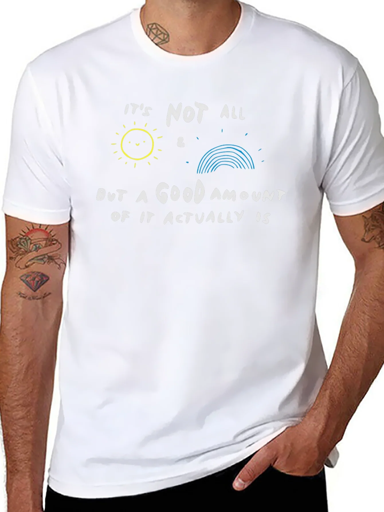 Camiseta Negra: No Todo Sol y Arco¨ªris