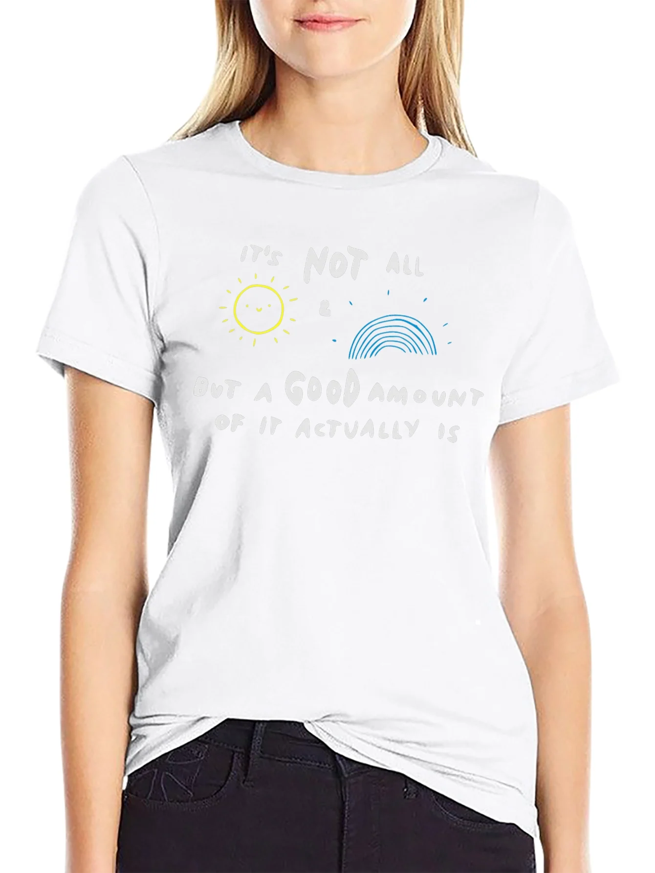 Camiseta Negra: No Todo Sol y Arco¨ªris