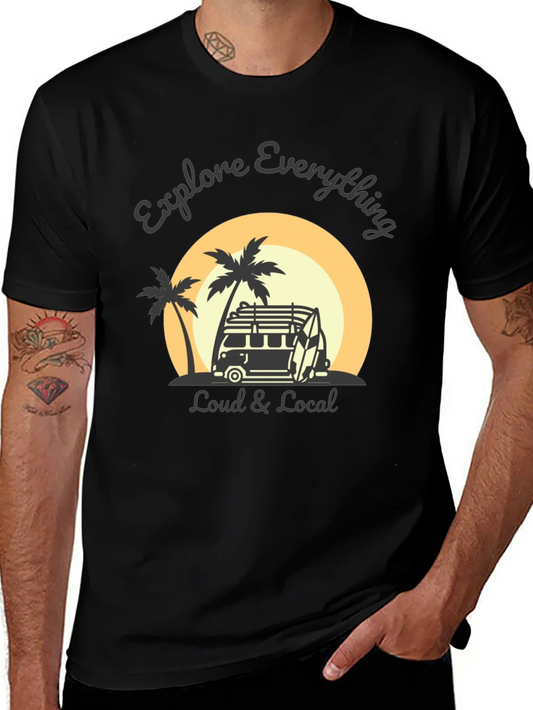 Rebbecca Explore Everything Loud & Local Black Graphic Tee