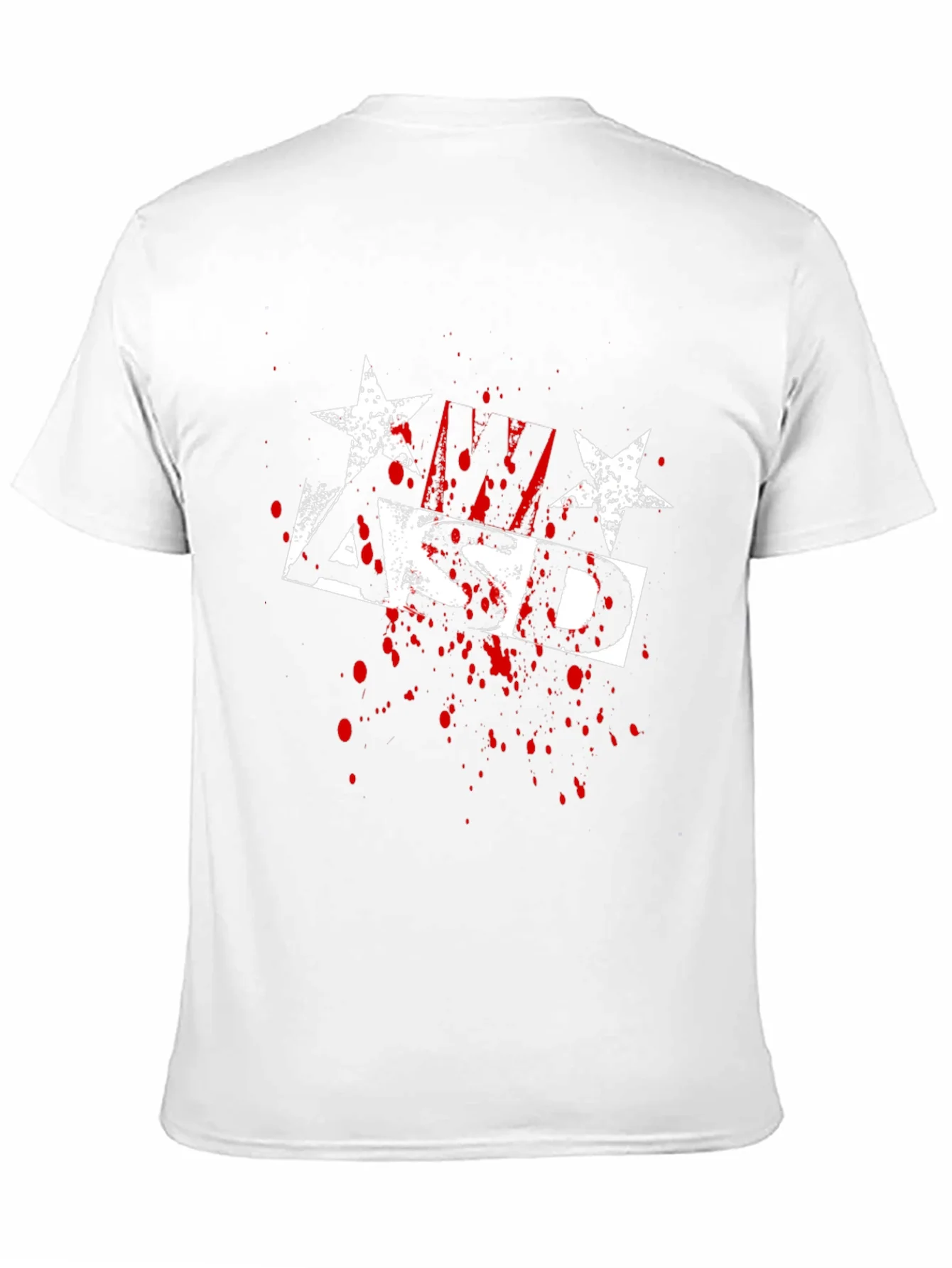 Camiseta Negra ASD Estrellas Estilo Grunge