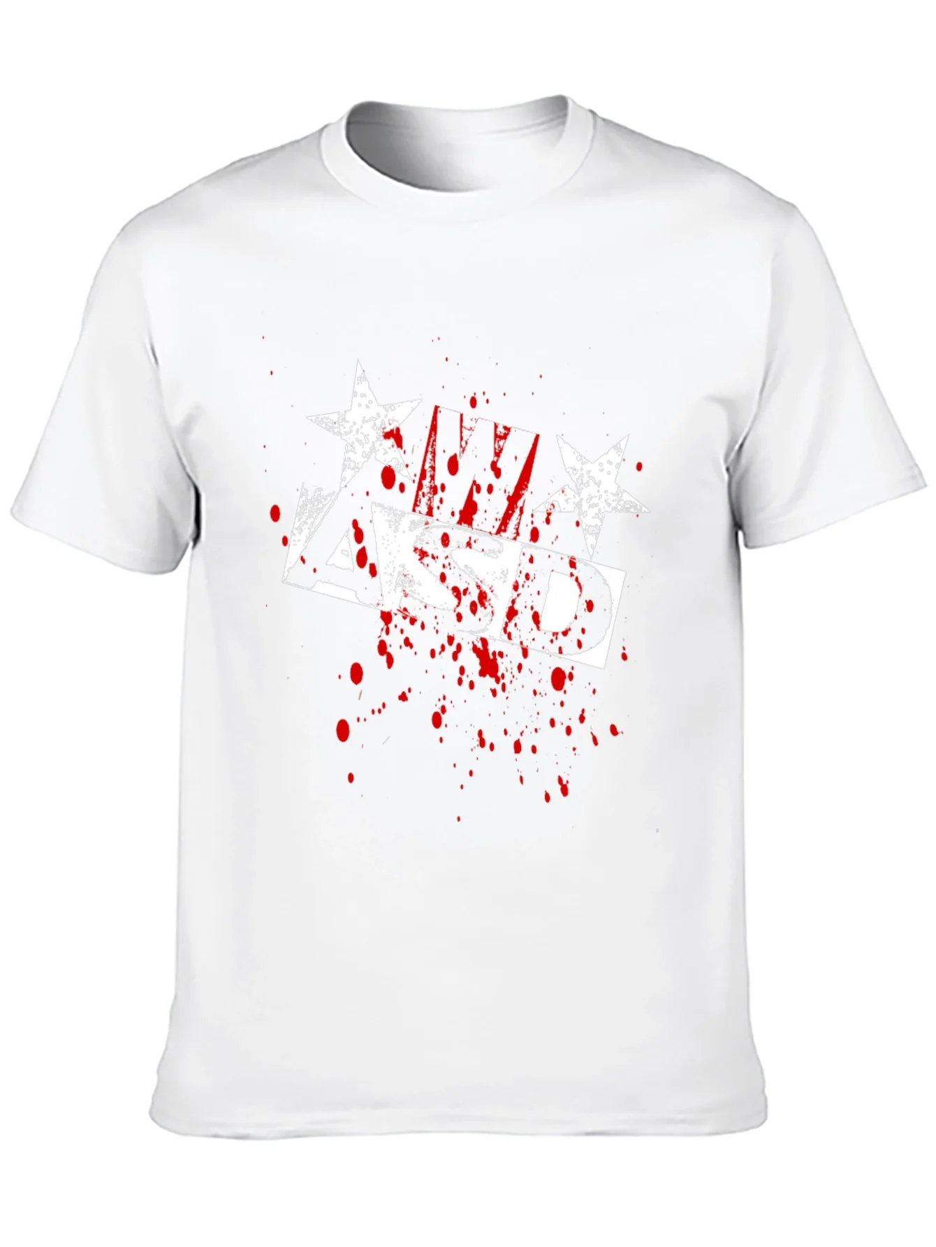 Camiseta Negra ASD Estrellas Estilo Grunge