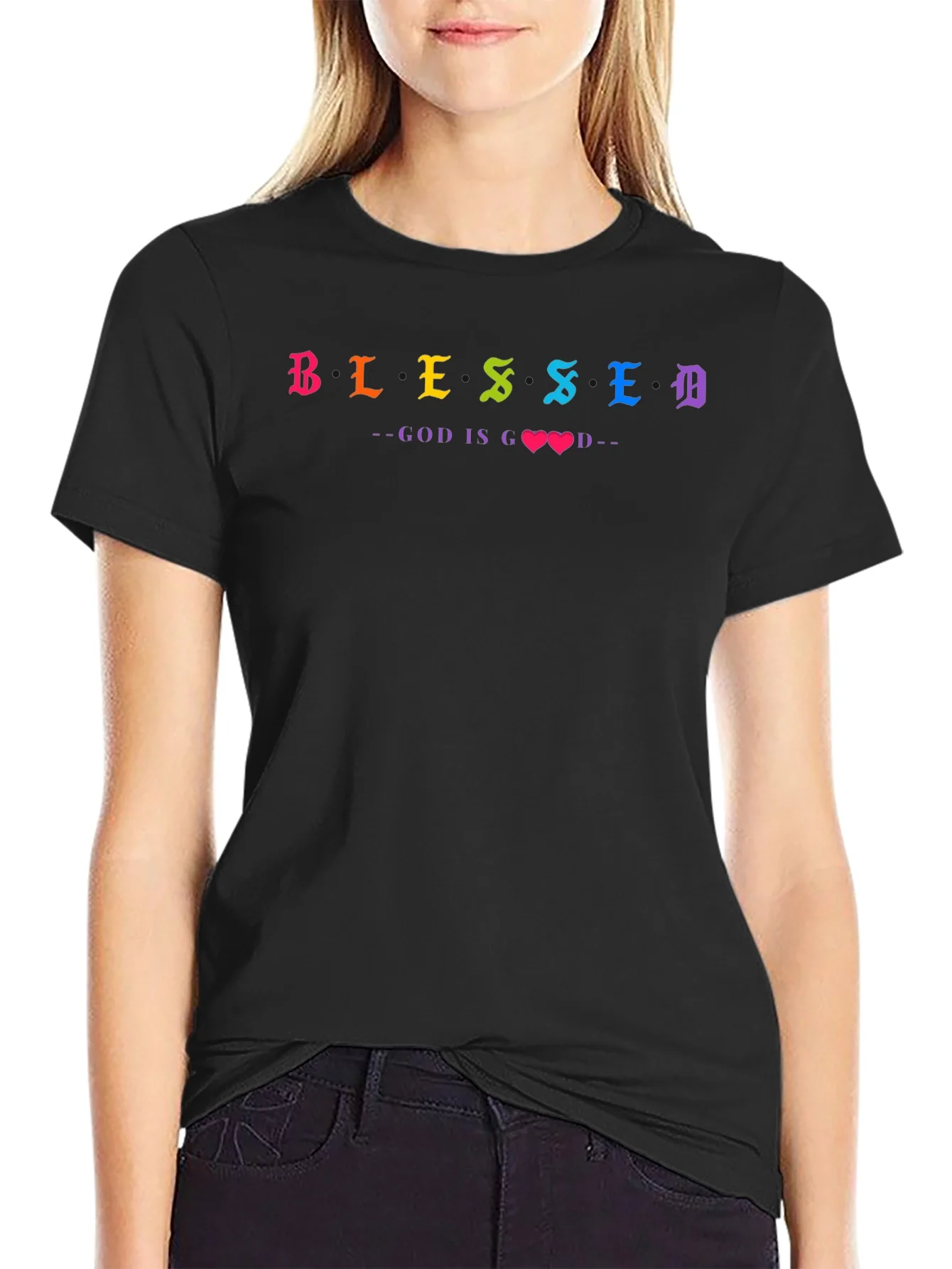 Camiseta Negra Blessed - God is Good