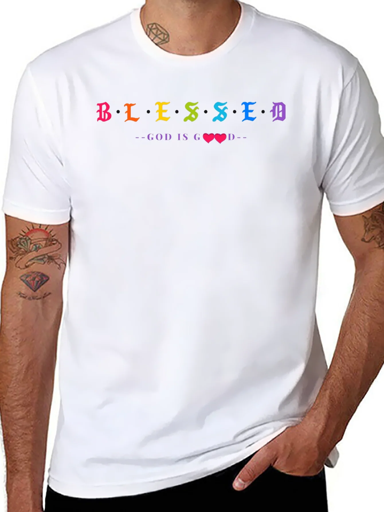 Camiseta Negra Blessed - God is Good