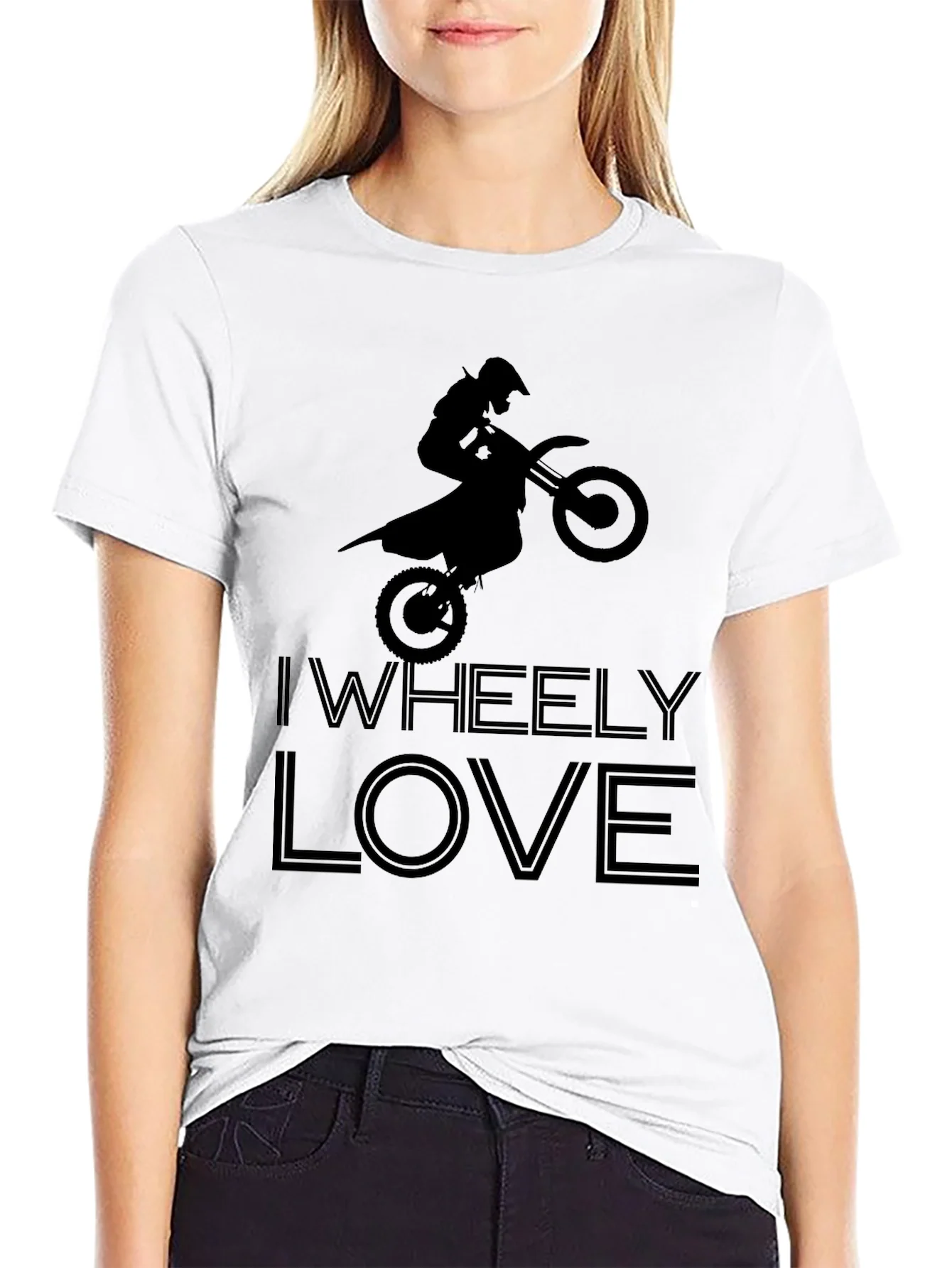 Camiseta Negra I Wheely Love Motocross
