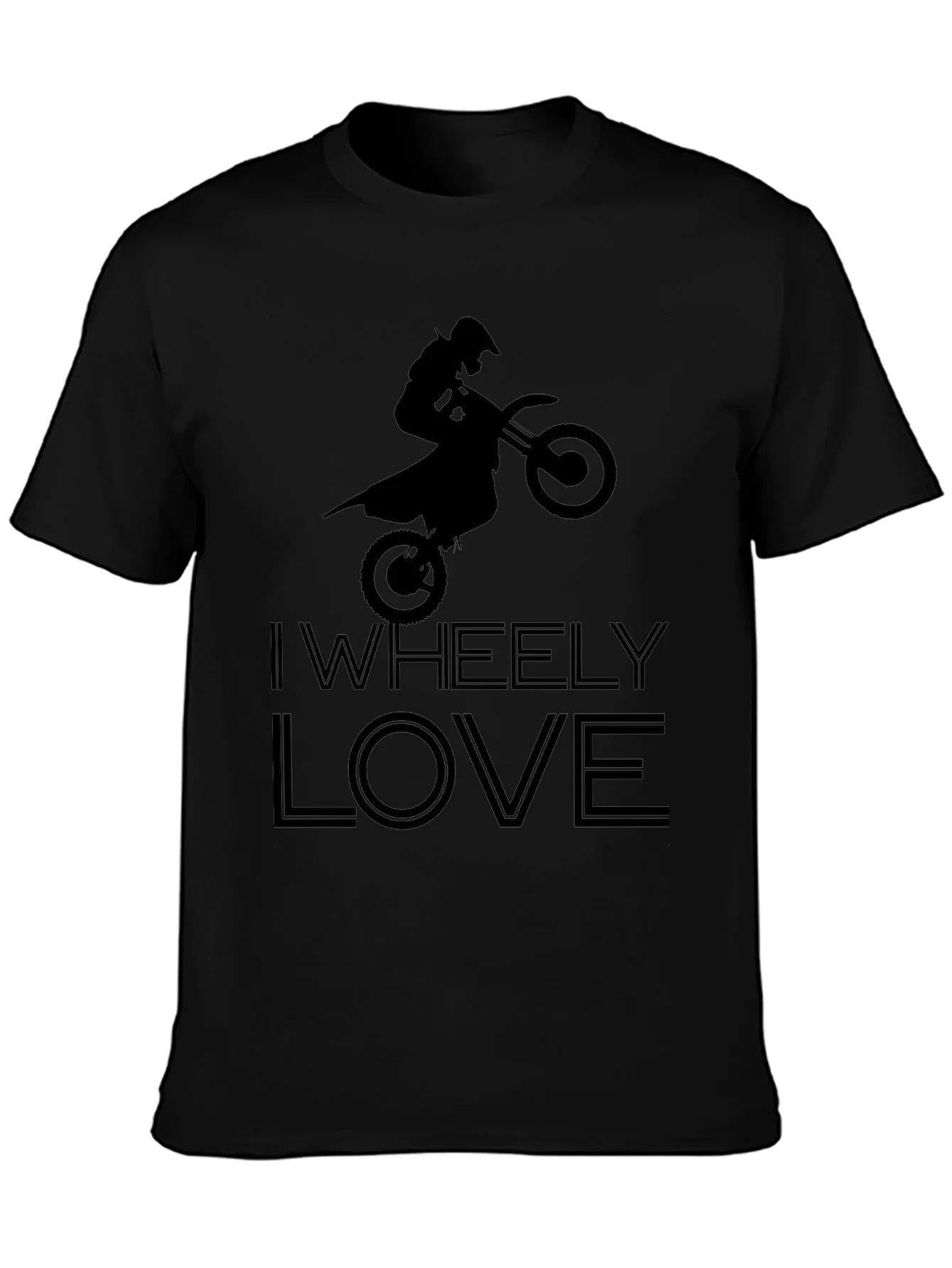 Camiseta Negra I Wheely Love Motocross