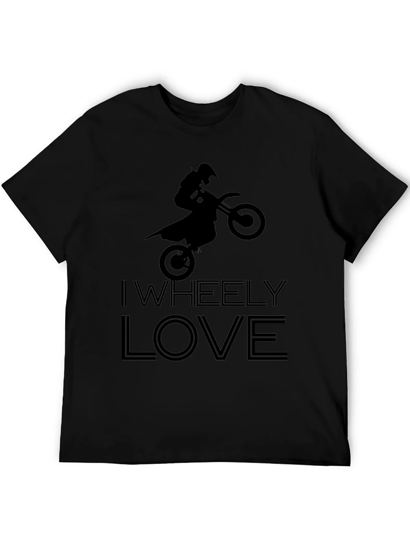 Camiseta Negra I Wheely Love Motocross