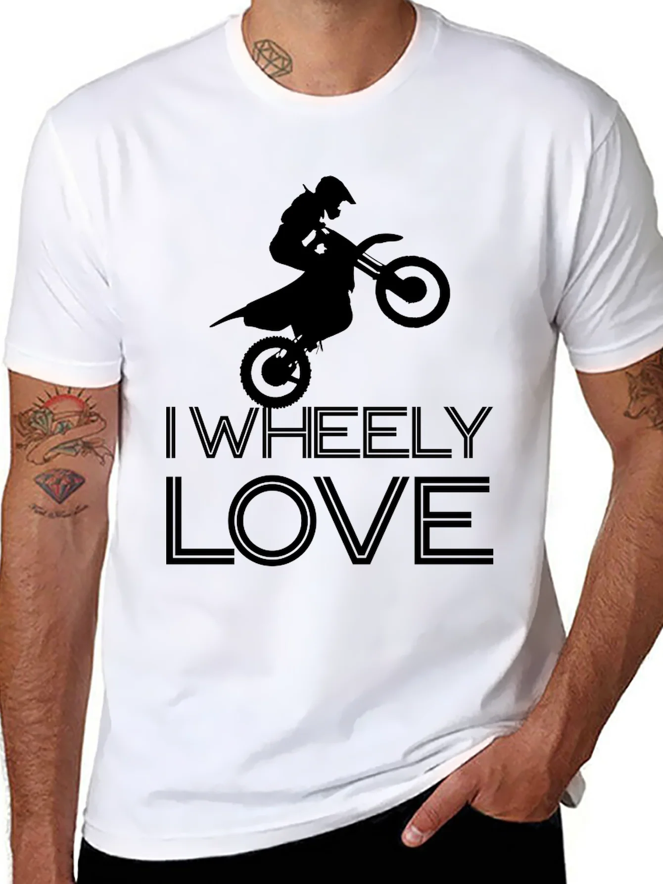 Camiseta Negra I Wheely Love Motocross