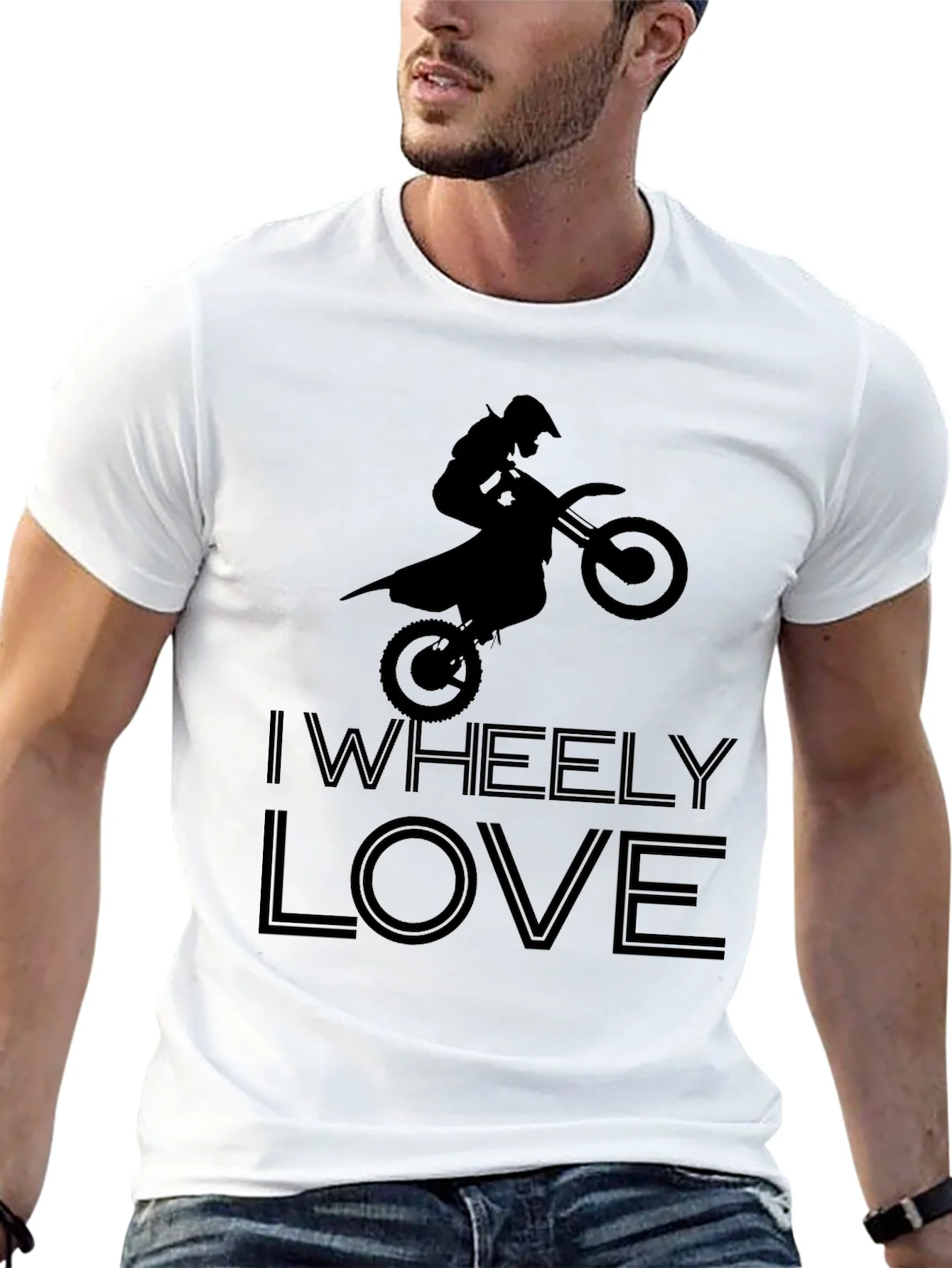 Camiseta Negra I Wheely Love Motocross